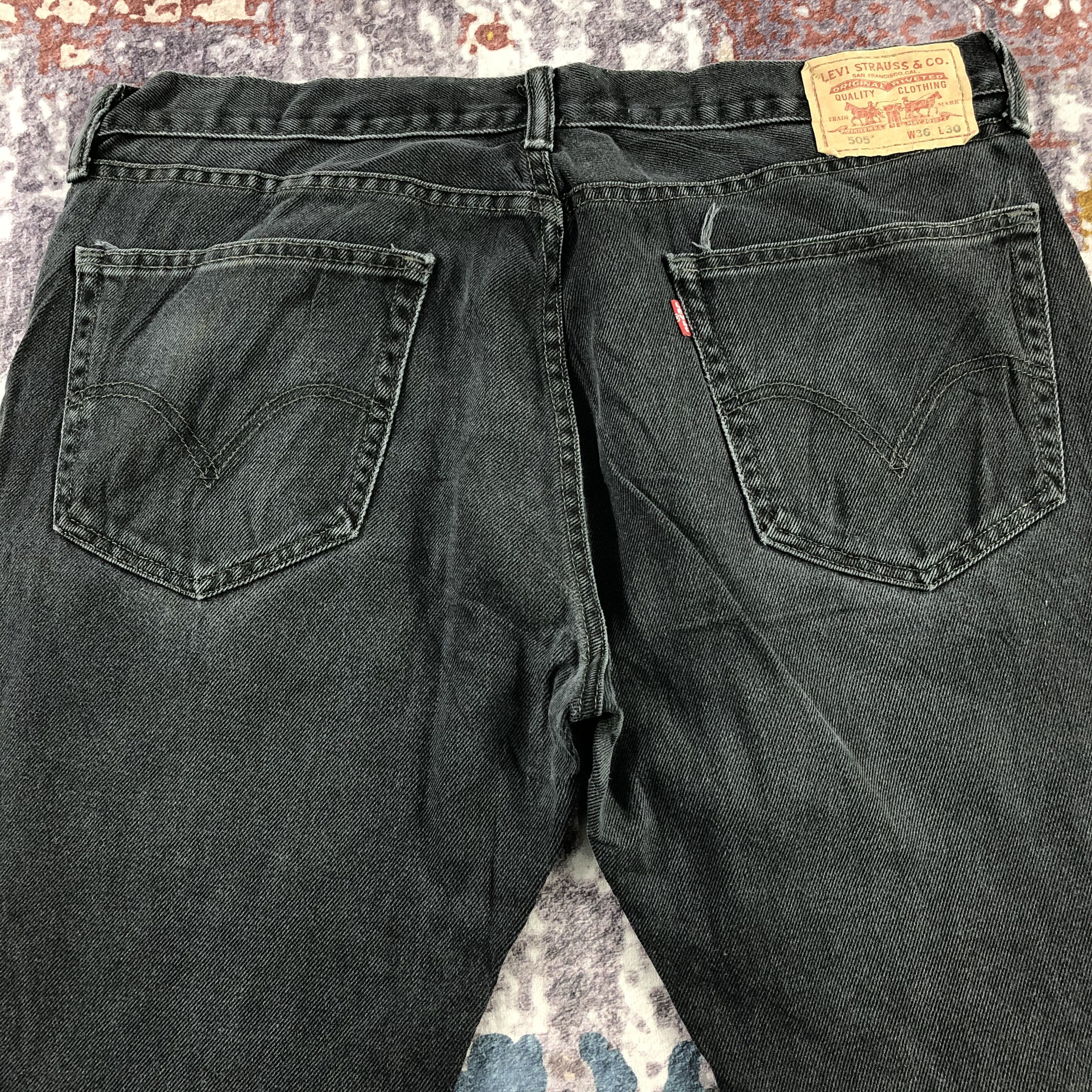 Levi's × Vintage Vintage Faded Black Levis 505 Jeans-JM2897 Size US 38 / EU 54 - 5 Thumbnail