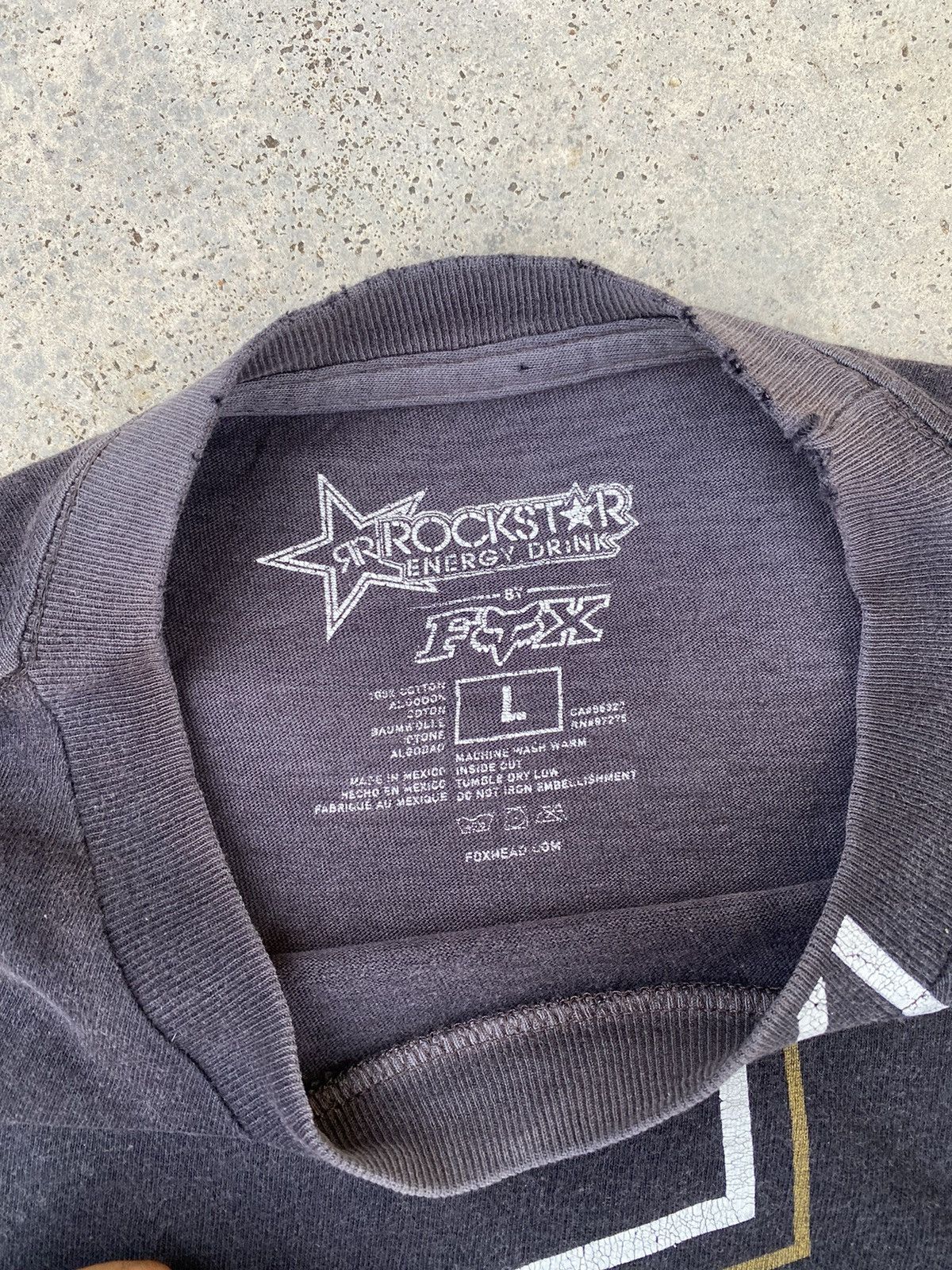Fox Racing 2000s Sun Faded Fox Racing X Rockstar y2k Tees Size US L / EU 52-54 / 3 - 5 Thumbnail