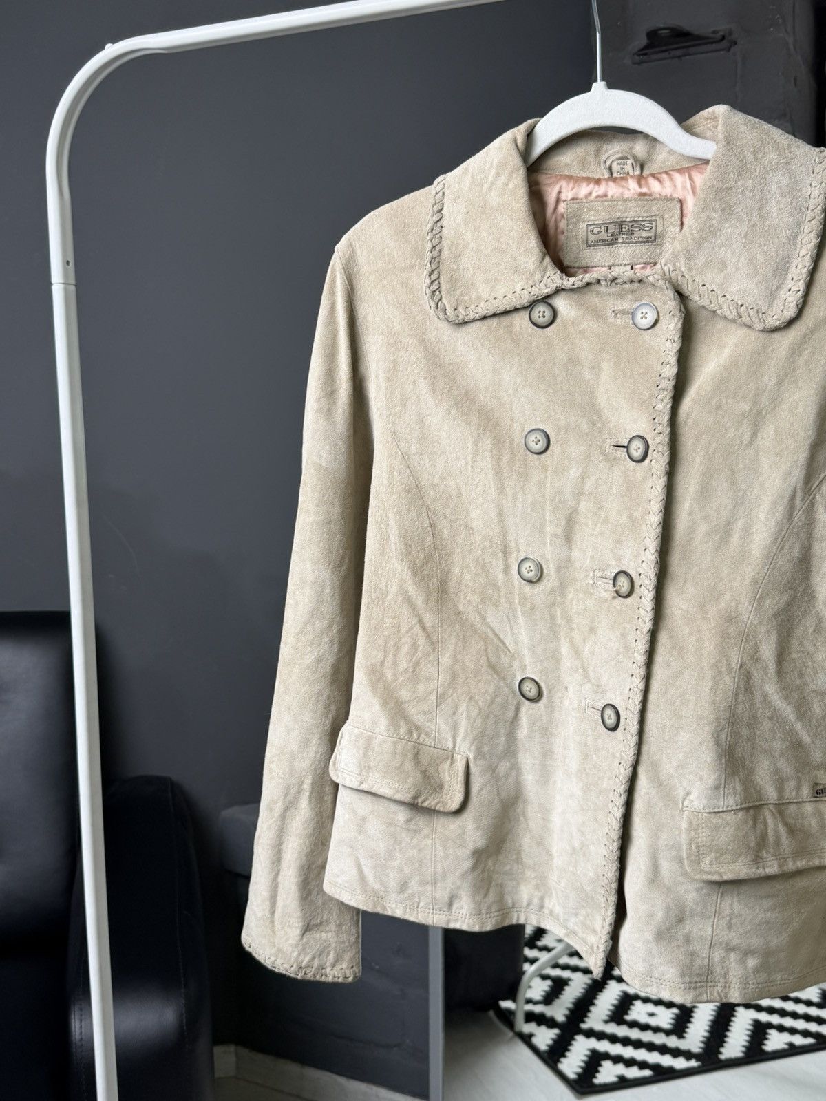 Guess Women’s Guess Jacket Y2K Vintage Leather Coat Napoleon Size M / US 6-8 / IT 42-44 - 2 Thumbnail