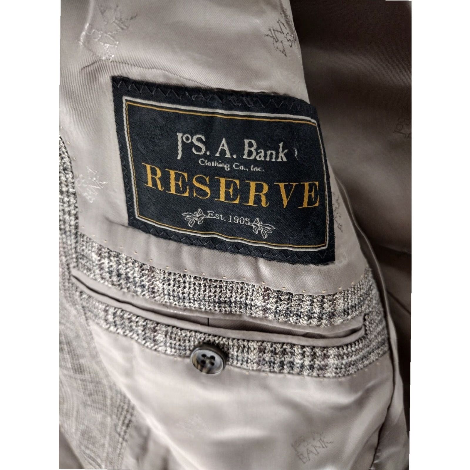 Jos. A. Bank Mens JOS A Bank Reserve 44R Blazer Two Button Sports Coat Size 44R - 4 Thumbnail