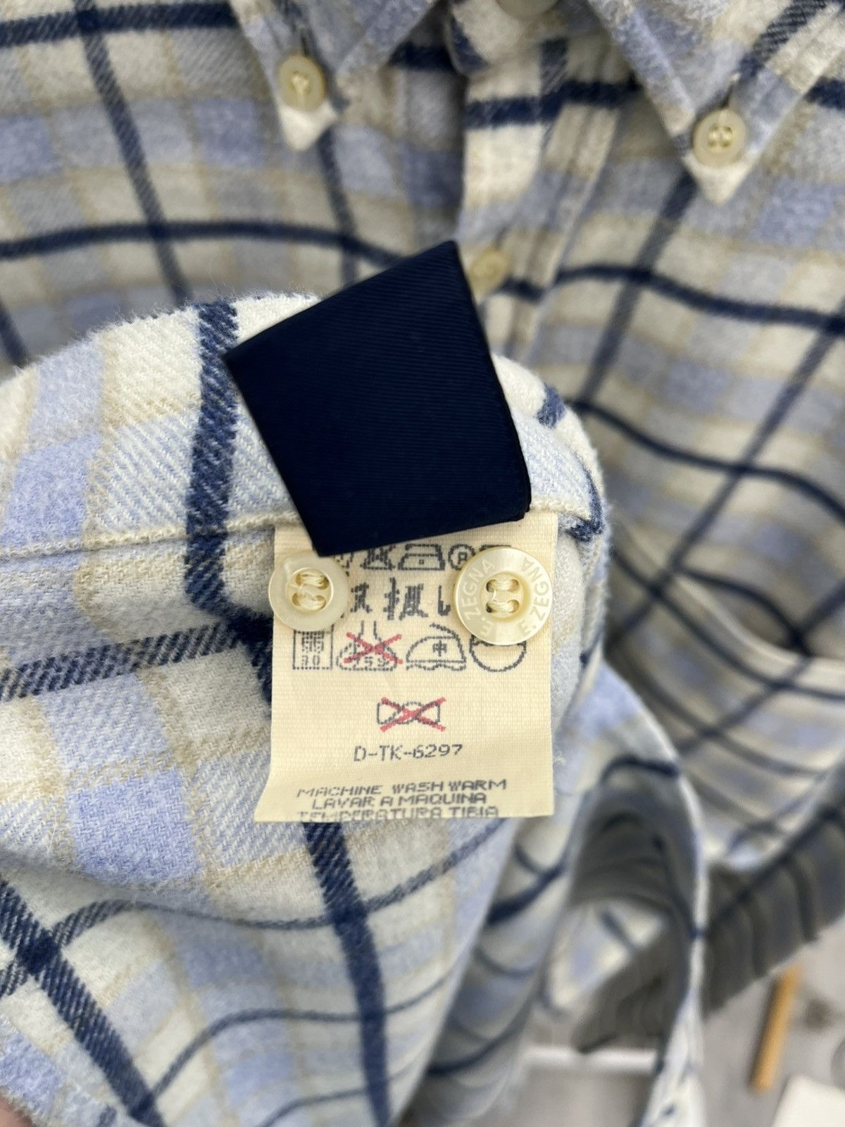 Ermenegildo Zegna Ermenegildo Zegna Check Flannel Heavy Cotton Shirt Overshirt Size US L / EU 52-54 / 3 - 7 Thumbnail