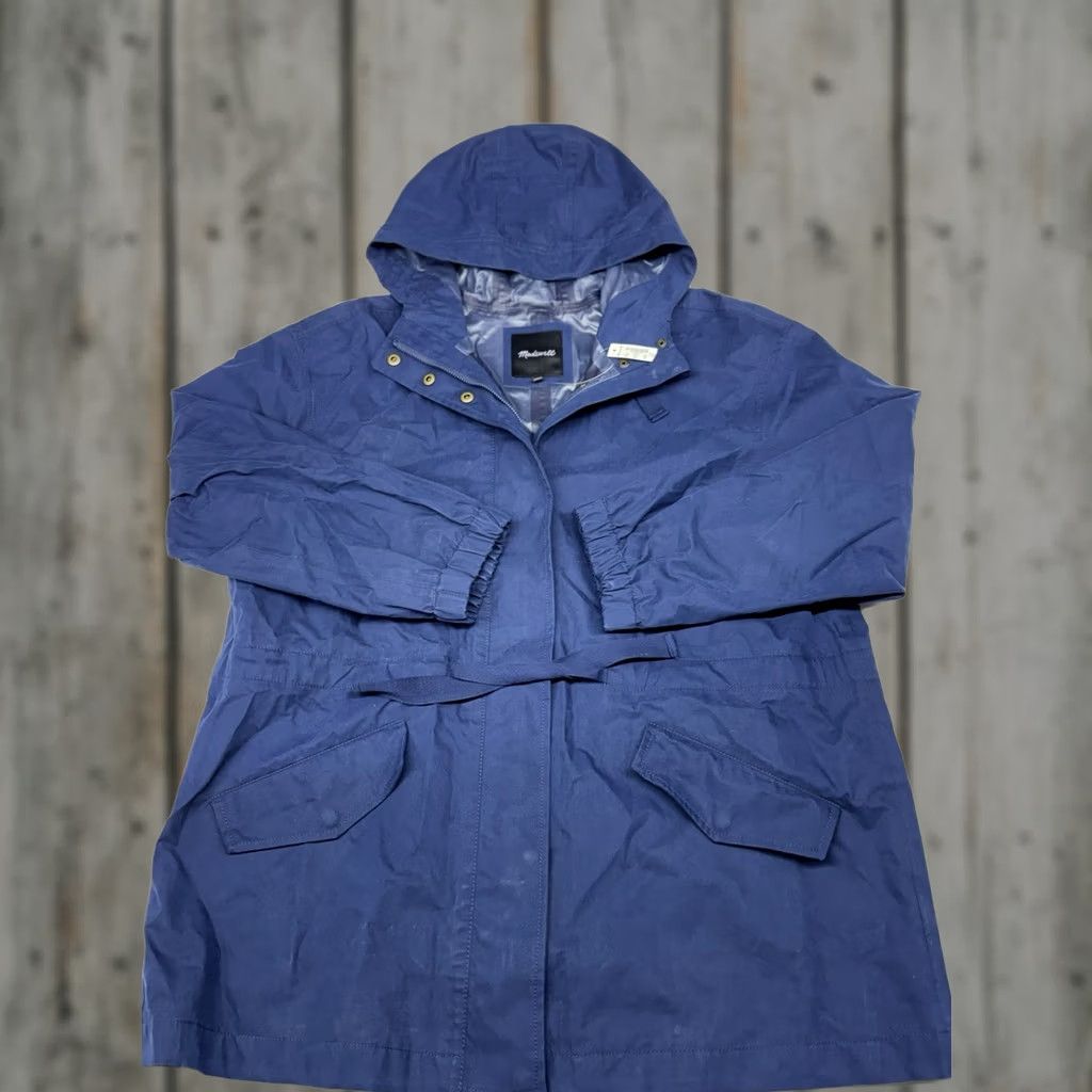 Madewell Madewell Raincoat Waterproof Hooded Raincloud Indigo Blue XL Women’s NWT Weatherproof Coat Size XL / US 12-14 / IT 48-50 - 1 Thumbnail