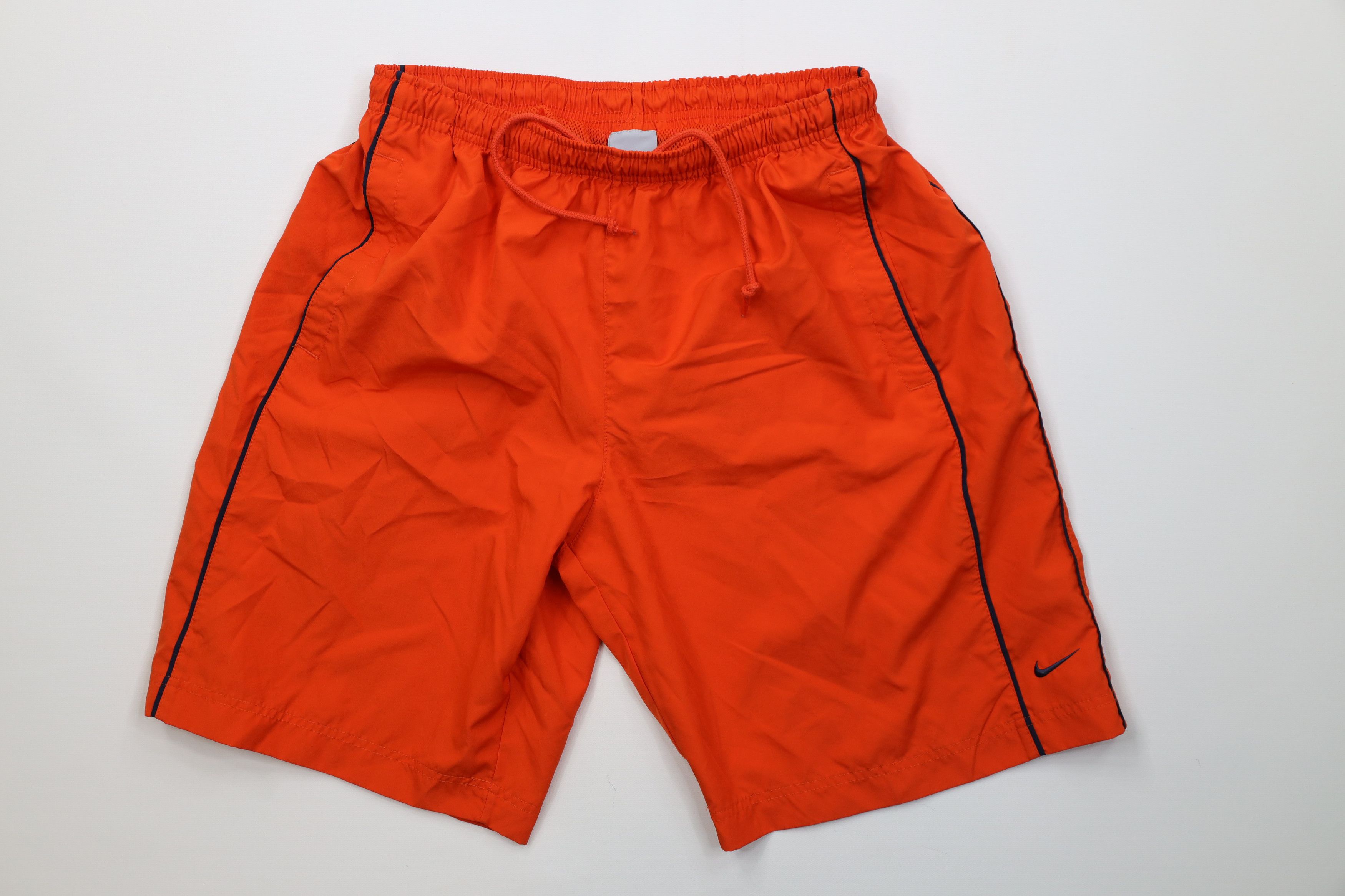 Nike Vintage Y2K Nike Mini Swoosh Lined Above Knee Shorts Orange Size US 32 / EU 48 - 1 Thumbnail