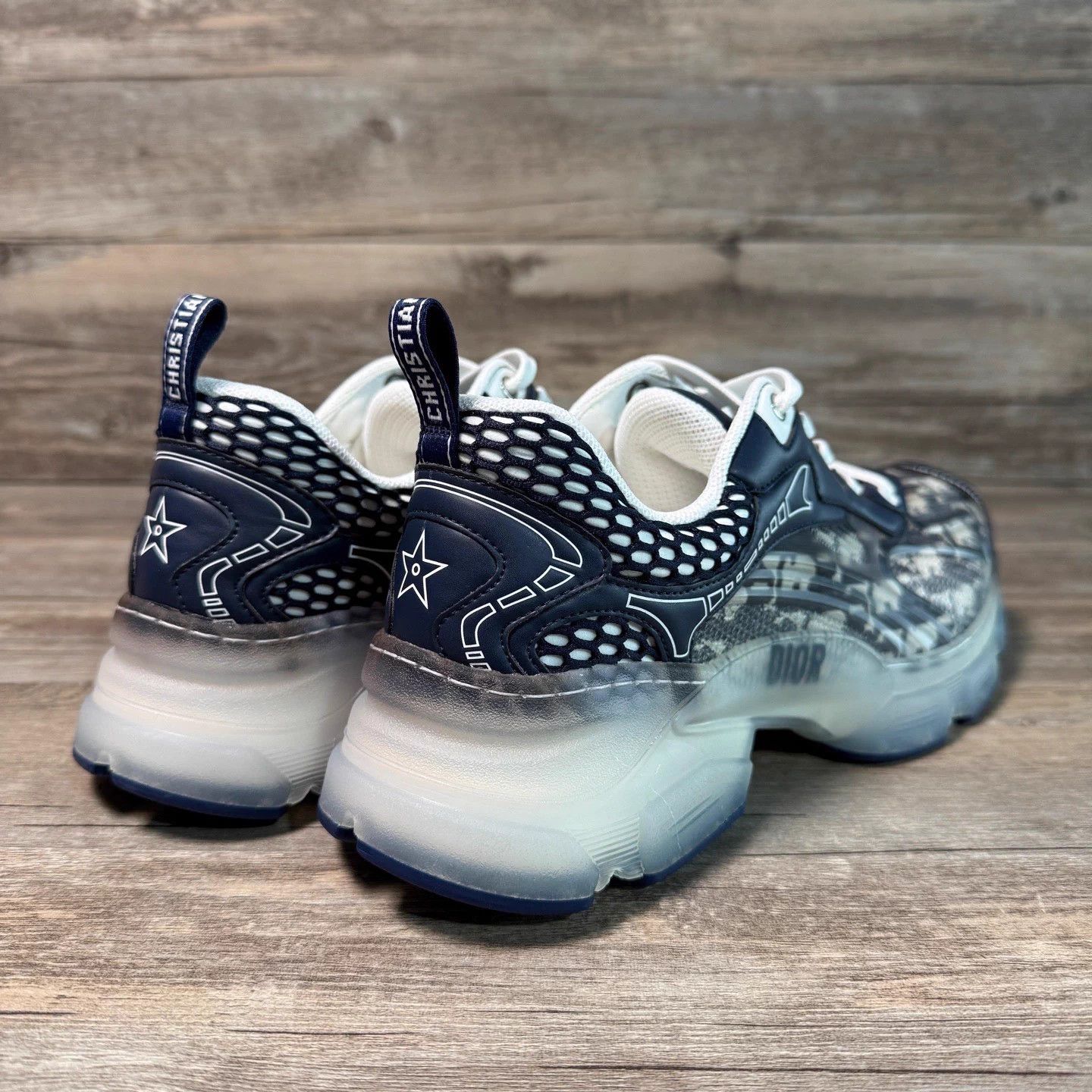 Dior DIOR Vibe Oblique Navy/White Blue Low Top Sneakers EUR40 Size US 9 / IT 39 - 4 Thumbnail