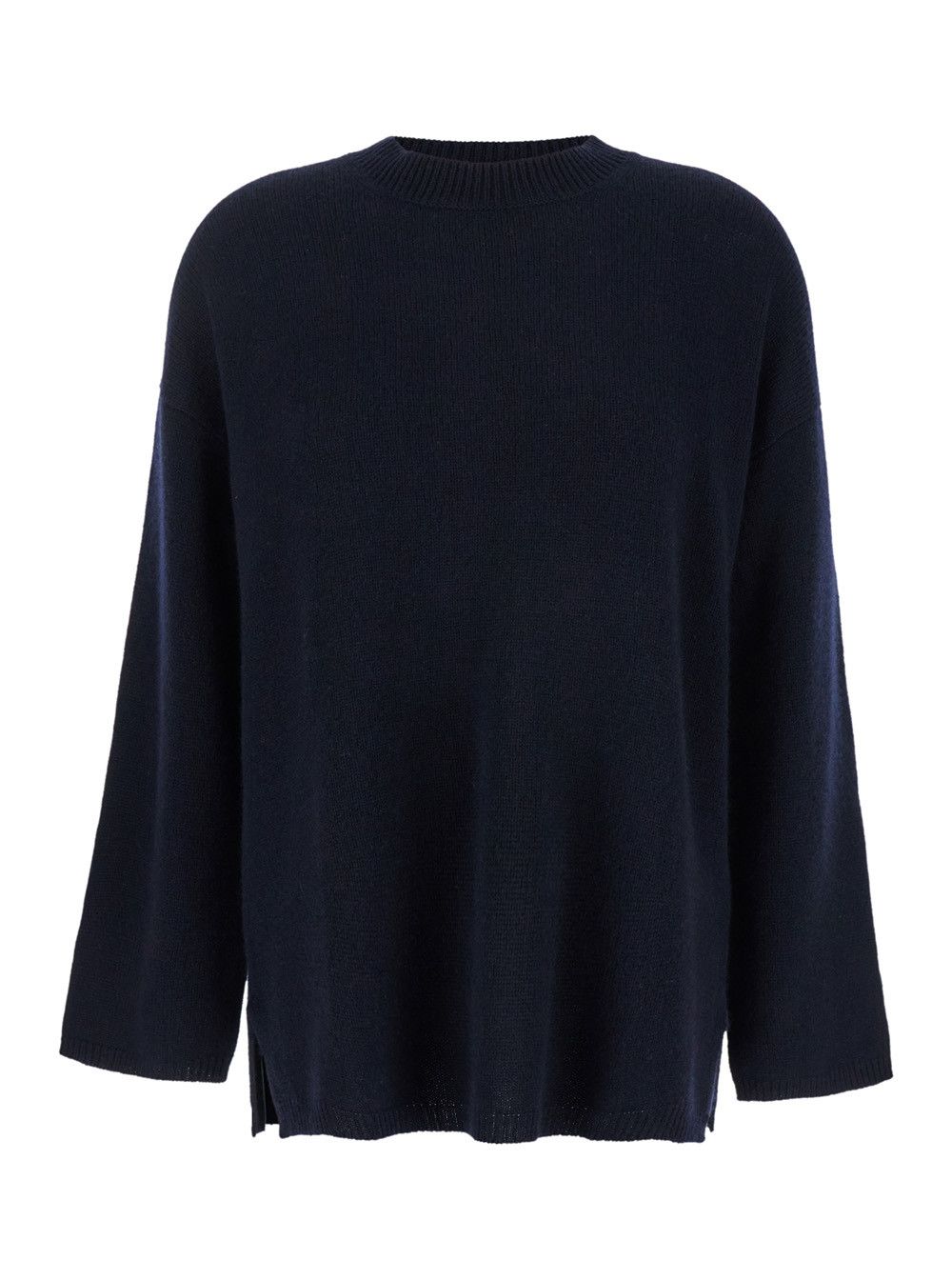 Blue Relaxed Crewneck Sweater in Cashmere Woman