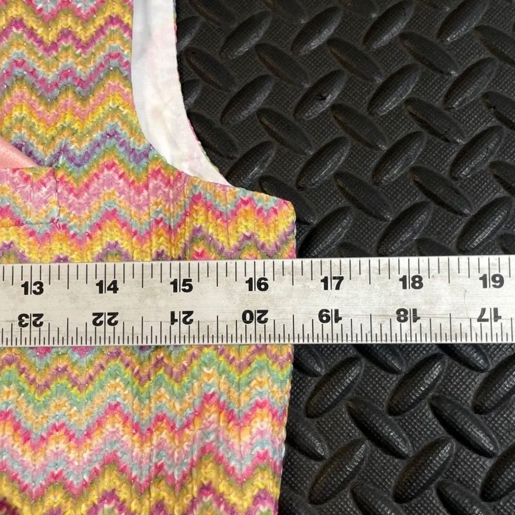 Carven Carven Designer Concept Vest Women's Size 10 Pastel Multi Color Chevron Pattern Size L / US 10 / IT 46 - 7 Thumbnail