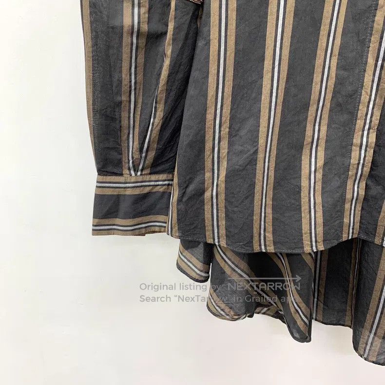 Brunello Cucinelli Brunello Cucinelli Color block vertical striped cotton lap Size XS / US 0-2 / IT 36-38 - 4 Thumbnail