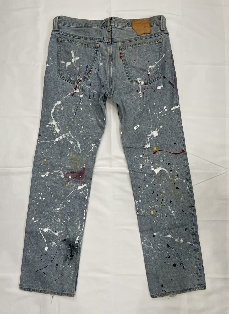 Number (N)ine NUMBER (N)INE 06ss Guns Ara Paint Denim Blue US 28 Size US 28 / EU 44 - 2 Thumbnail