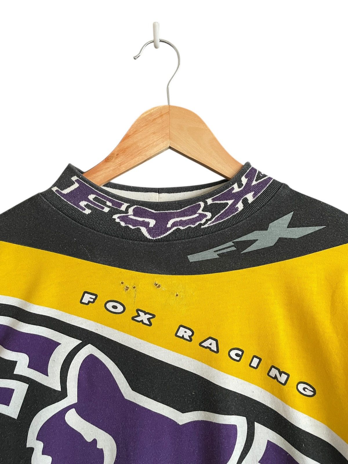 Fox Racing Very Rare Vintage Brand Fox Racing Motocross T-shirt 1990s Size US L / EU 52-54 / 3 - 3 Thumbnail