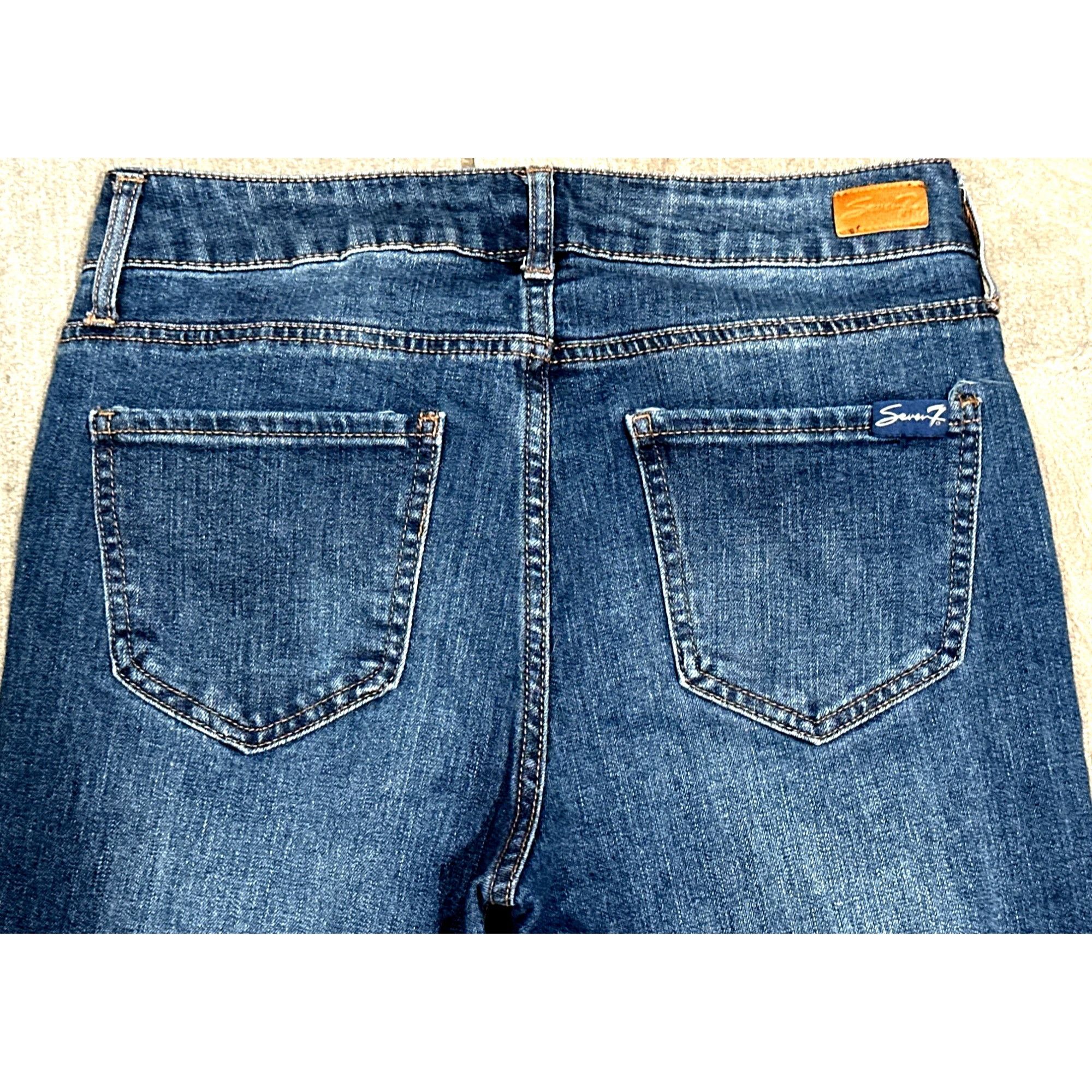 Seven 7 Seven7 Weekend Slim Fit Jean Flattering Straight Leg Super S Size 27" / US 4 / IT 40 - 3 Thumbnail