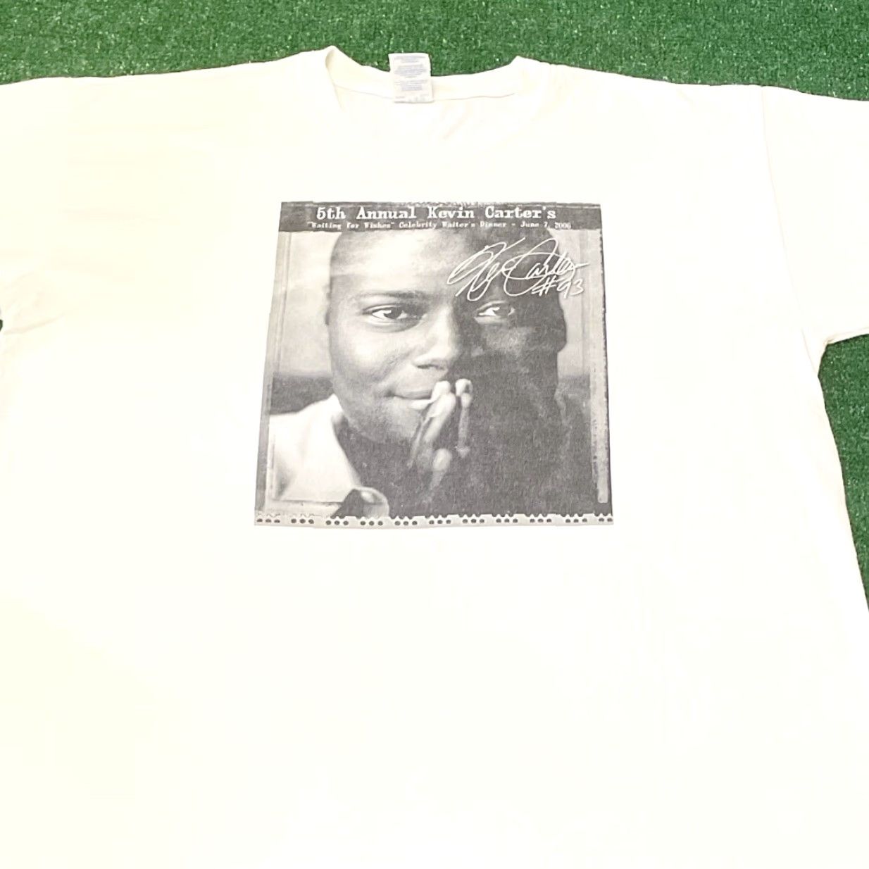 NFL VINTAGE Kevin Carter NFL Football Big Face Graphic VTG 2006 Shirt Mens XL White 90s Sports Hip Hop Mens Size US XL / EU 56 / 4 - 4 Thumbnail