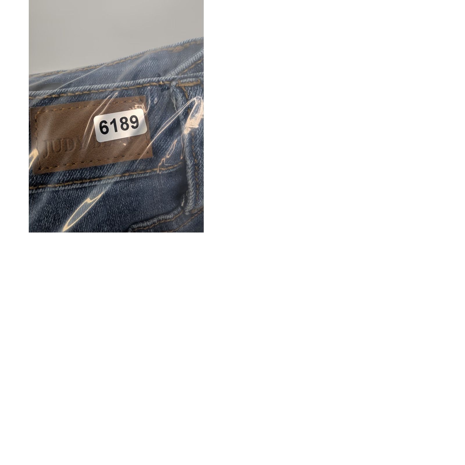 Denime Judy Blue Jeans Womens 13/31 Skinny Distressed Buffalo Plaid Patch Denim JB88316 Denim Jeans Women Vintage: No Size 34" / US 12 / IT 48 - 9 Thumbnail