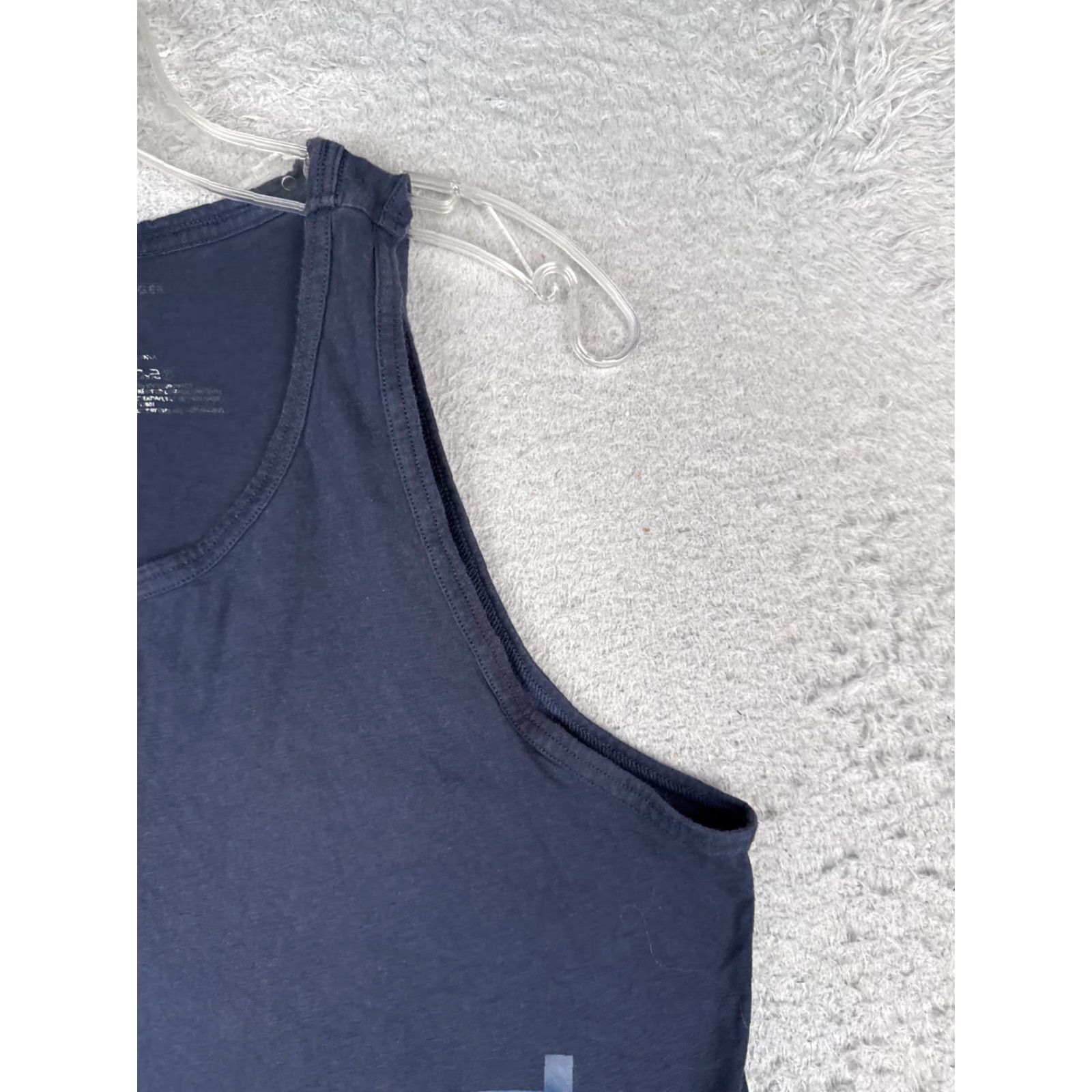 Tommy Hilfiger Tommy Hilfiger Jeans Shirt Women L Blue Tank Sleeveless Scoop Neck Cotton Size L / US 10 / IT 46 - 2 Thumbnail