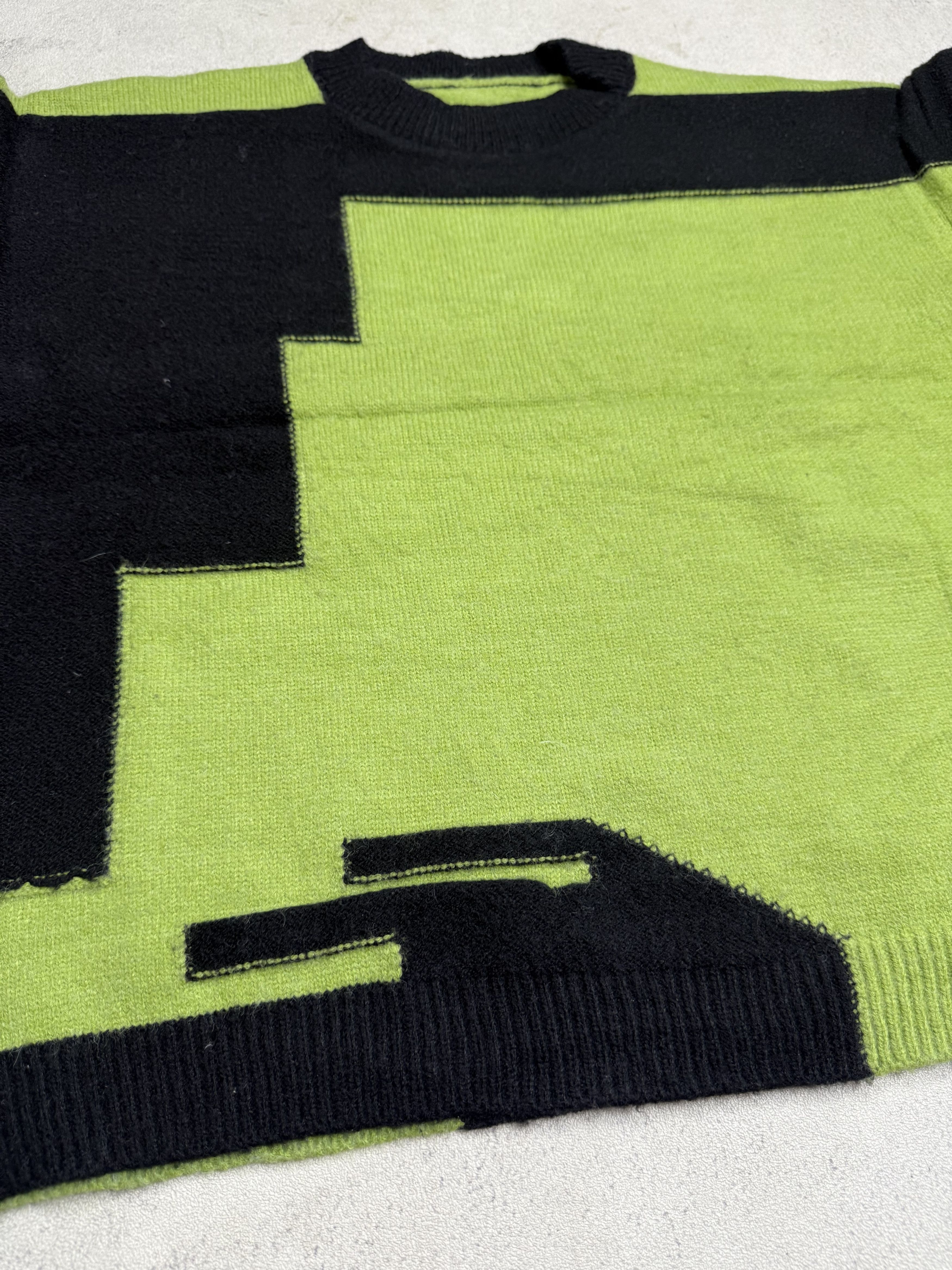 Japanese Brand NOVO 2021 Abstract Pattern Knit Sweater Oversized Boxy Size US S / EU 44-46 / 1 - 4 Thumbnail