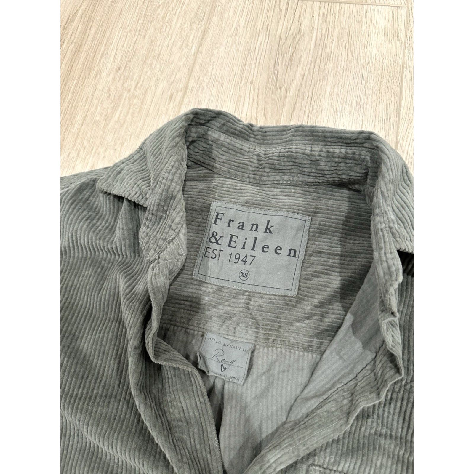 Frank & Eileen Frank & Eileen Rory Corduroy Maxi Shirtdress Long-Sleeve Green Cotton XS Dress Womens Regular Vintage No Size XS / US 0-2 / IT 36-38 - 6 Thumbnail