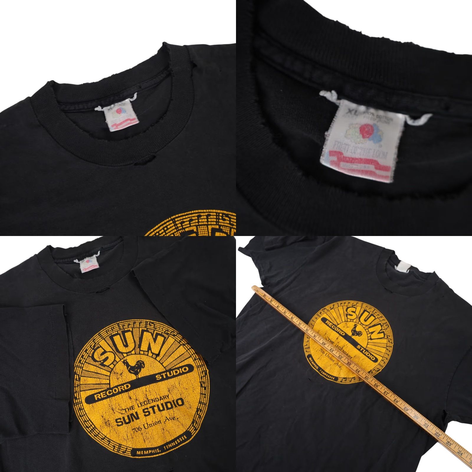Vintage VINTAGE Distressed Sun Studio Graphic T Shirt Men's XL Black Sun Studio Graphic Tee Size US XL / EU 56 / 4 - 8 Thumbnail
