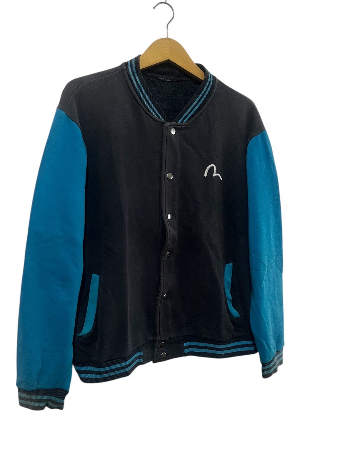 Japanese Brand Evisu Jacket Black Blue Retro Style - Streetwear Size US L / EU 52-54 / 3 - 2 Thumbnail