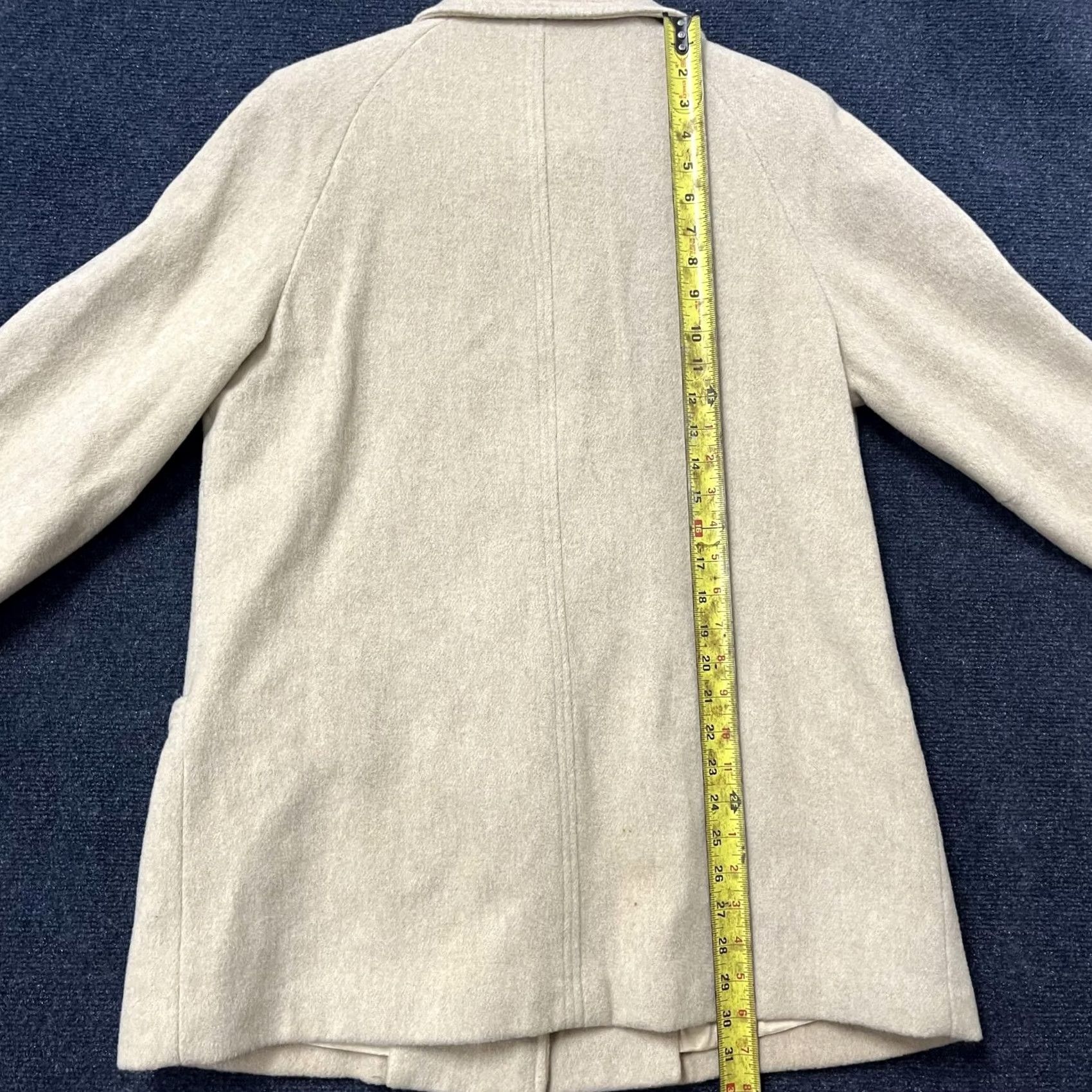 Vintage VINTAGE Herman Kay Coat Womens Petite White Wool Single Breasted Mid Length Overcoat Size S / US 4 / IT 40 - 4 Thumbnail