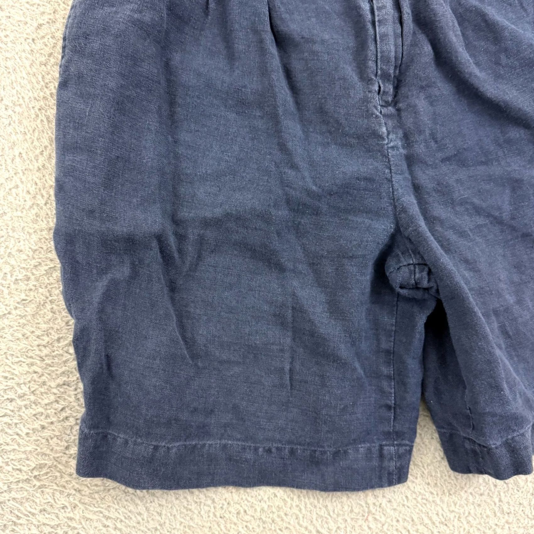Lands' End VINTAGE Lands' End Bermuda Shorts Womens 6 Blue Linen High Rise 8" Pocket Pockets 80s 90s Preppy USA Mens Womens Girls Size 28" / US 6 / IT 42 - 3 Thumbnail