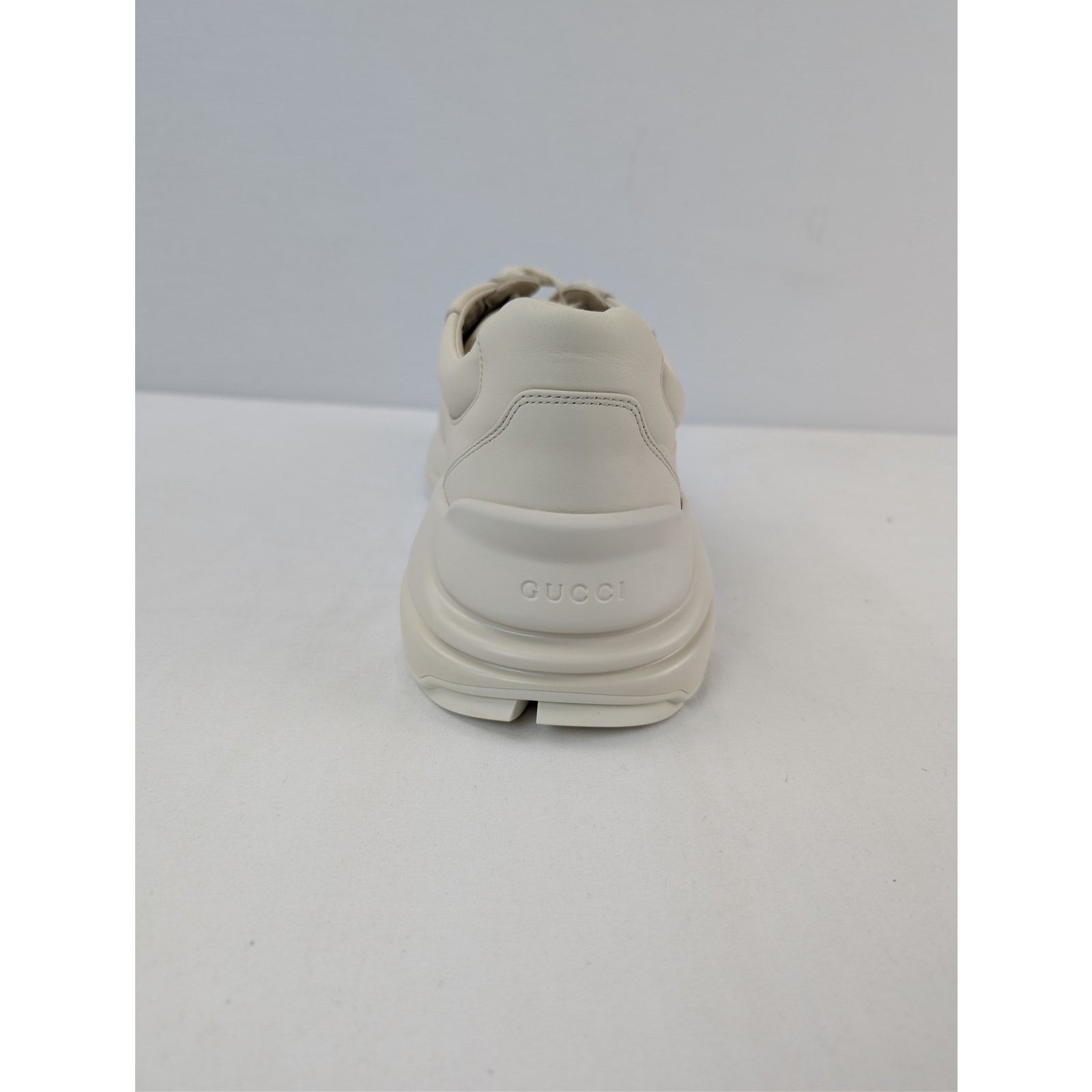 Gucci o1rshd1 leather Interlocking G logo Rhyton sneakers in ivory Size US 12.5 / EU 45-46 - 17 Thumbnail