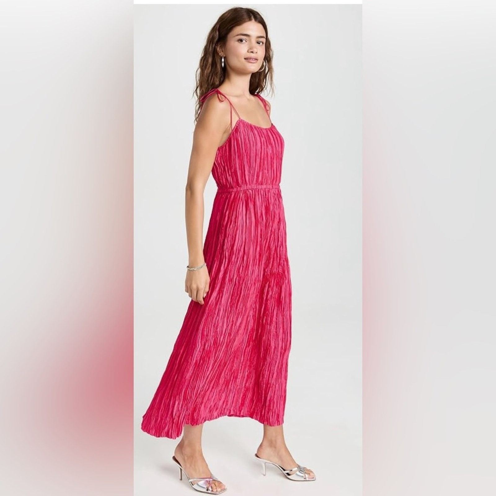 Ulla Johnson NWT Ulla Johnson $650 Pink Dress tie spaghetti strap Size 10 Size L / US 10 / IT 46 - 3 Thumbnail
