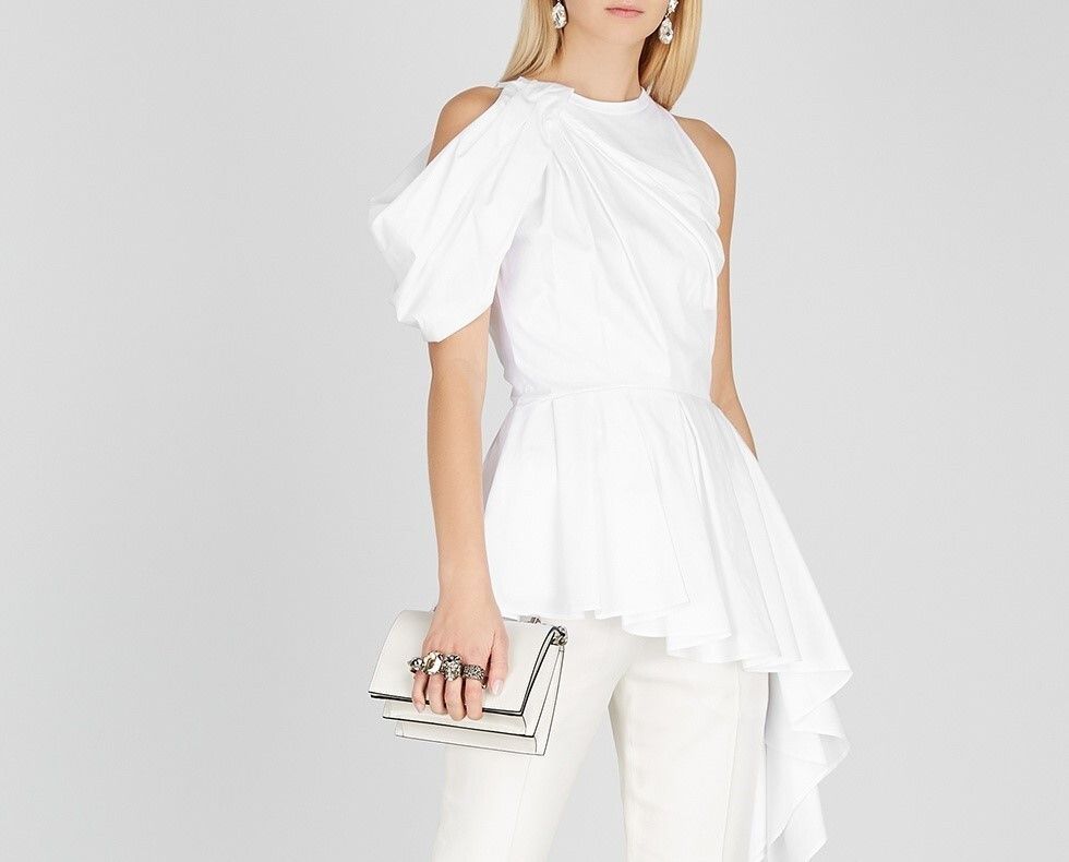 Alexander McQueen Original Alexander McQueen Women White Dress Top 36XS/S B176 Size XS / US 0-2 / IT 36-38 - 1 Thumbnail