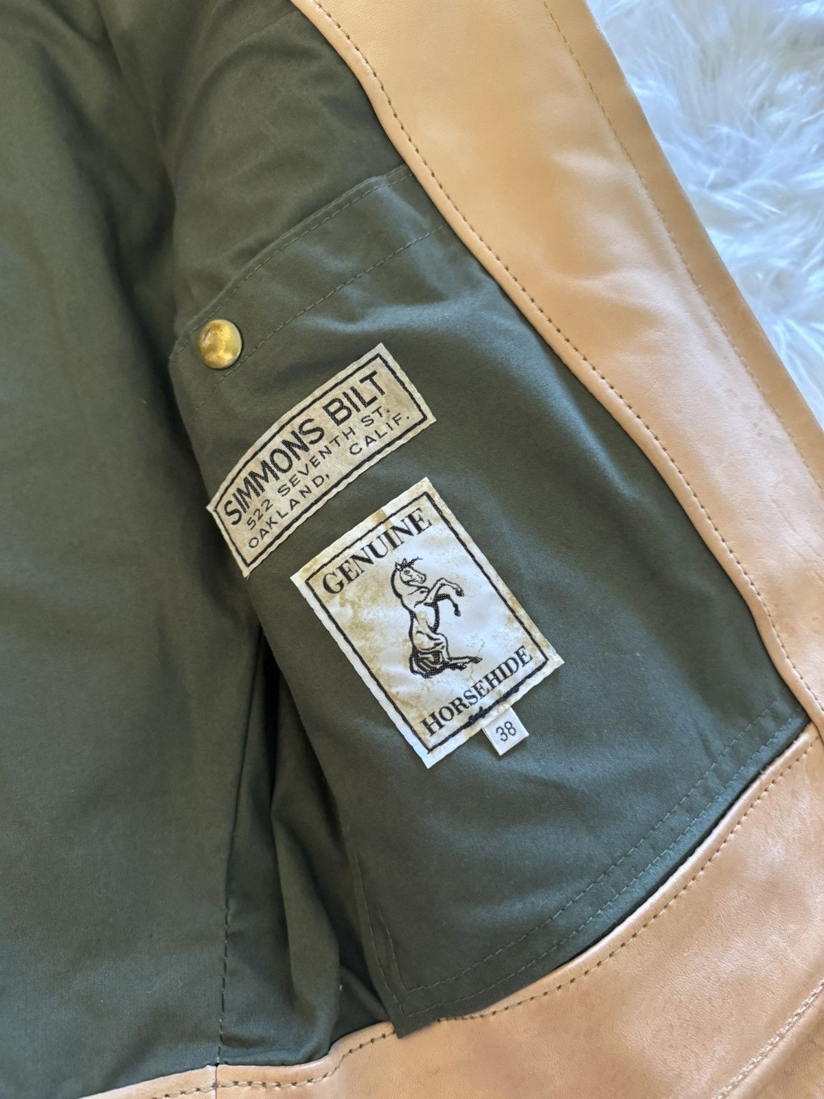 Simmons Bilt Simmons Bilt Liberator Leather Jacket Natural Horsehide 38 Size US S / EU 44-46 / 1 - 6 Thumbnail
