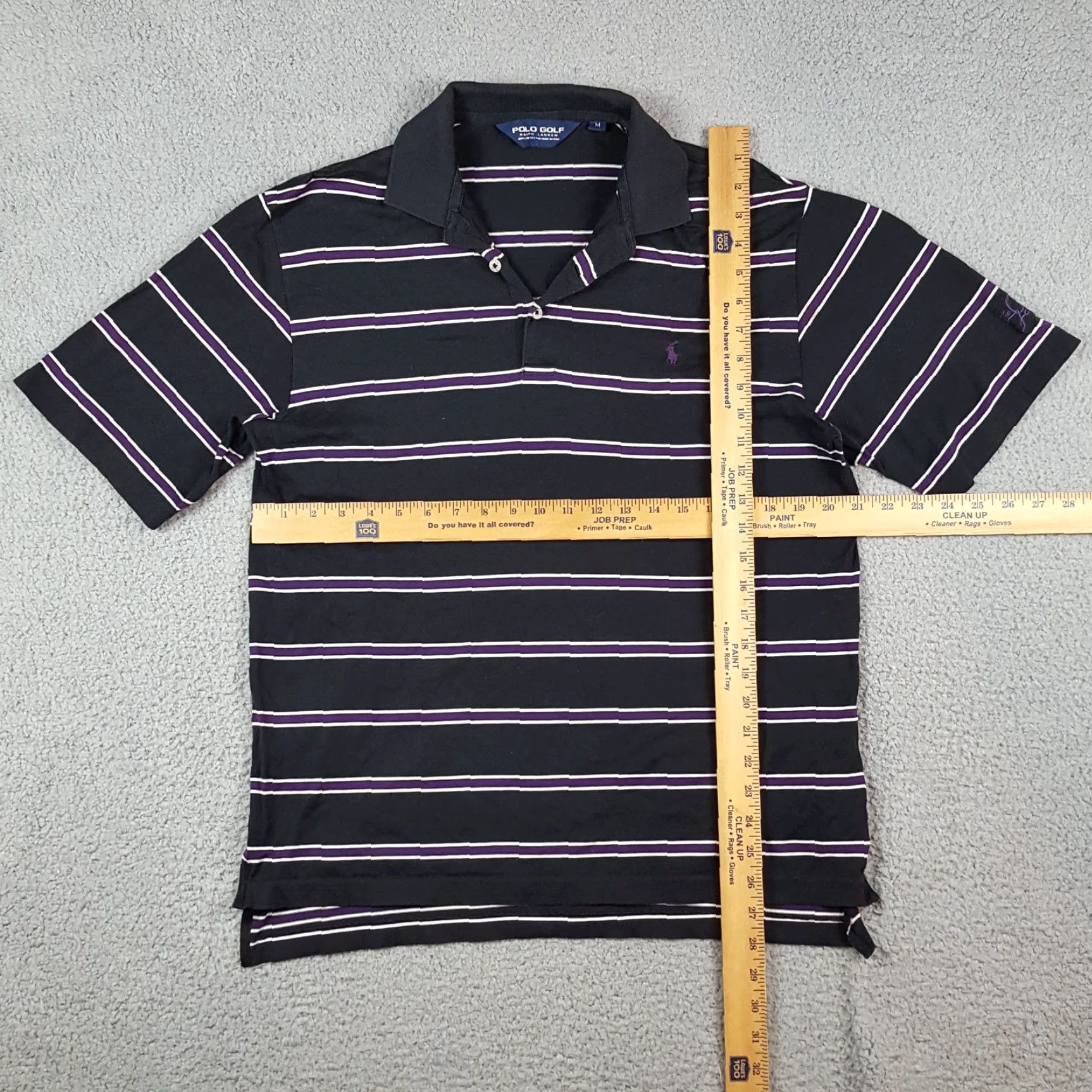 Vintage VINTAGE Polo Golf Ralph Lauren Purple Pony Mens Size M Striped Preppy Polo Shirt Size US M / EU 48-50 / 2 - 7 Thumbnail