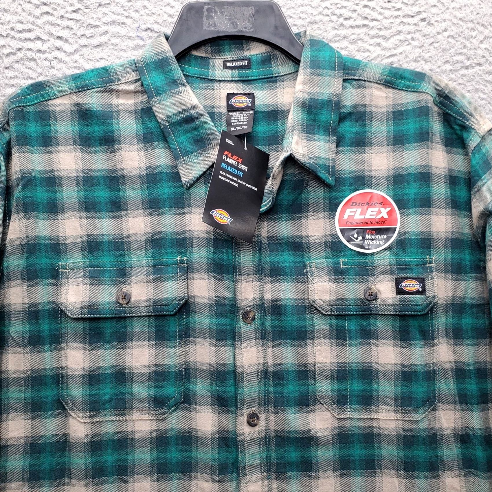 Dickies Dickies Mens XL Multi Plaid Flannel Shirt - Relaxed Fit, Workwear, Button-Up, Cotton, Moisture Wicking, Breathable, Pockets, Outdoor, NWT Size US XL / EU 56 / 4 - 7 Thumbnail