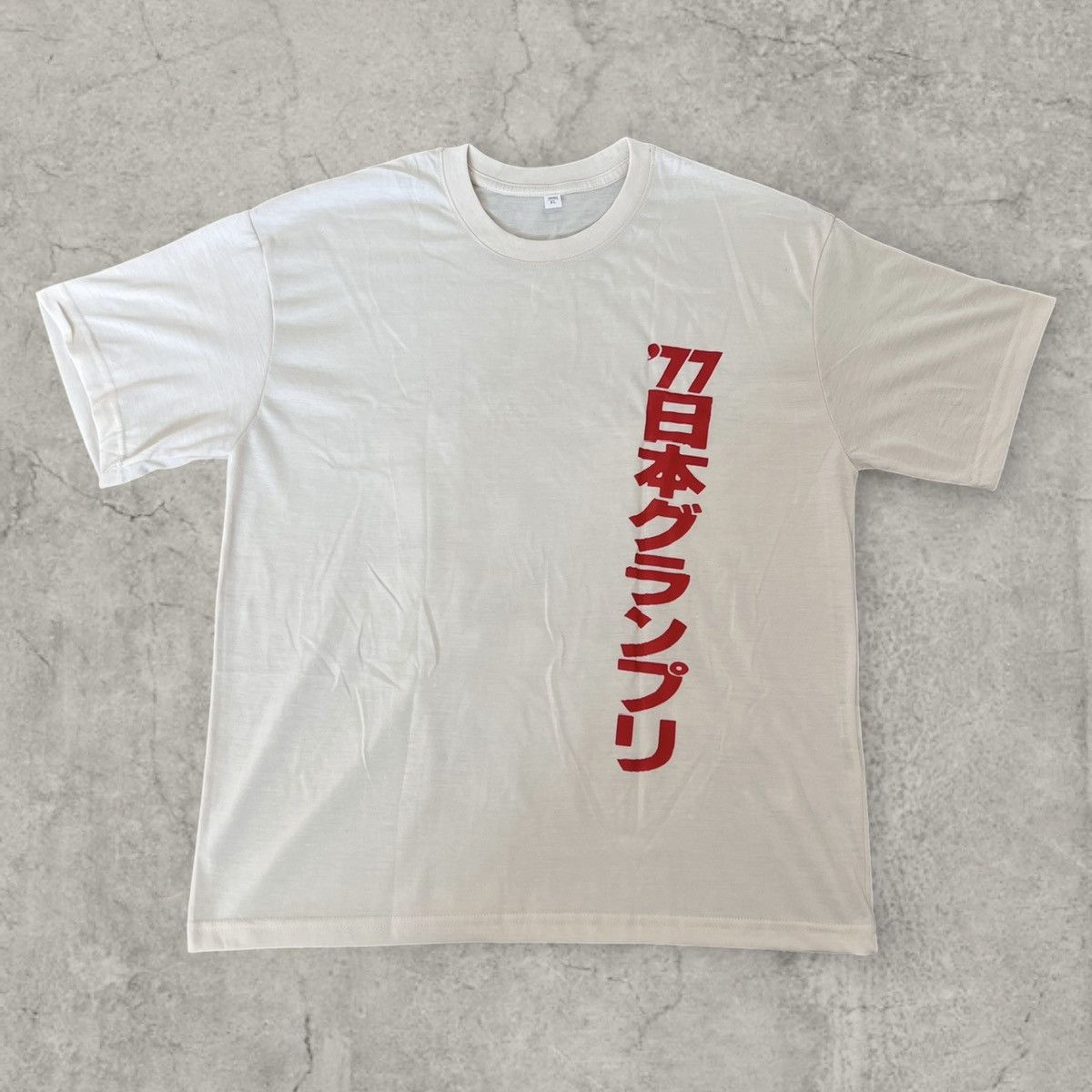 Japanese Brand Vintage style tshirt in cream, Japan Grand Prix car. Size L Size US M / EU 48-50 / 2 - 2 Thumbnail