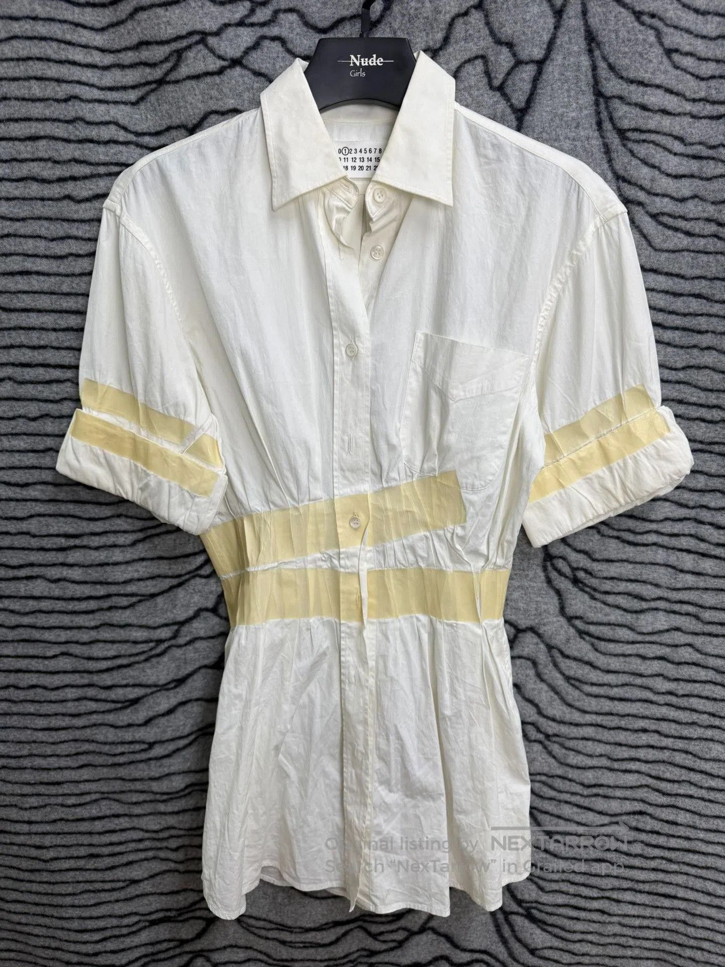 Maison Margiela Maison Margiela 09AW Tape Cinched Waist Shirt. Size M / US 6-8 / IT 42-44 - 1 Thumbnail