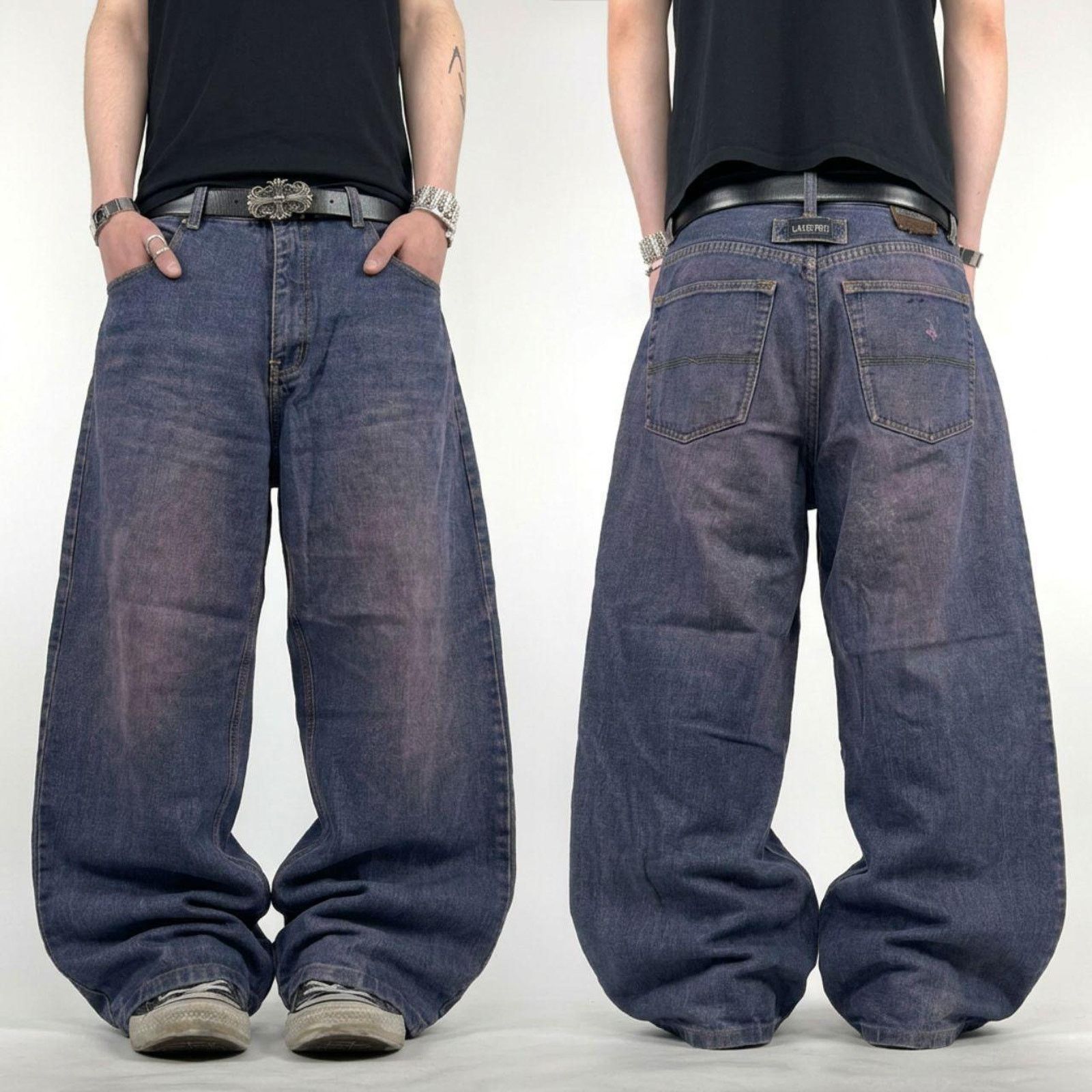 Pelle Pelle 00s archive denim 極太 sk8 y2k Pelle Pelle × Streetwear × Vintage Vintage Pelle Pelle Baggy Jeans