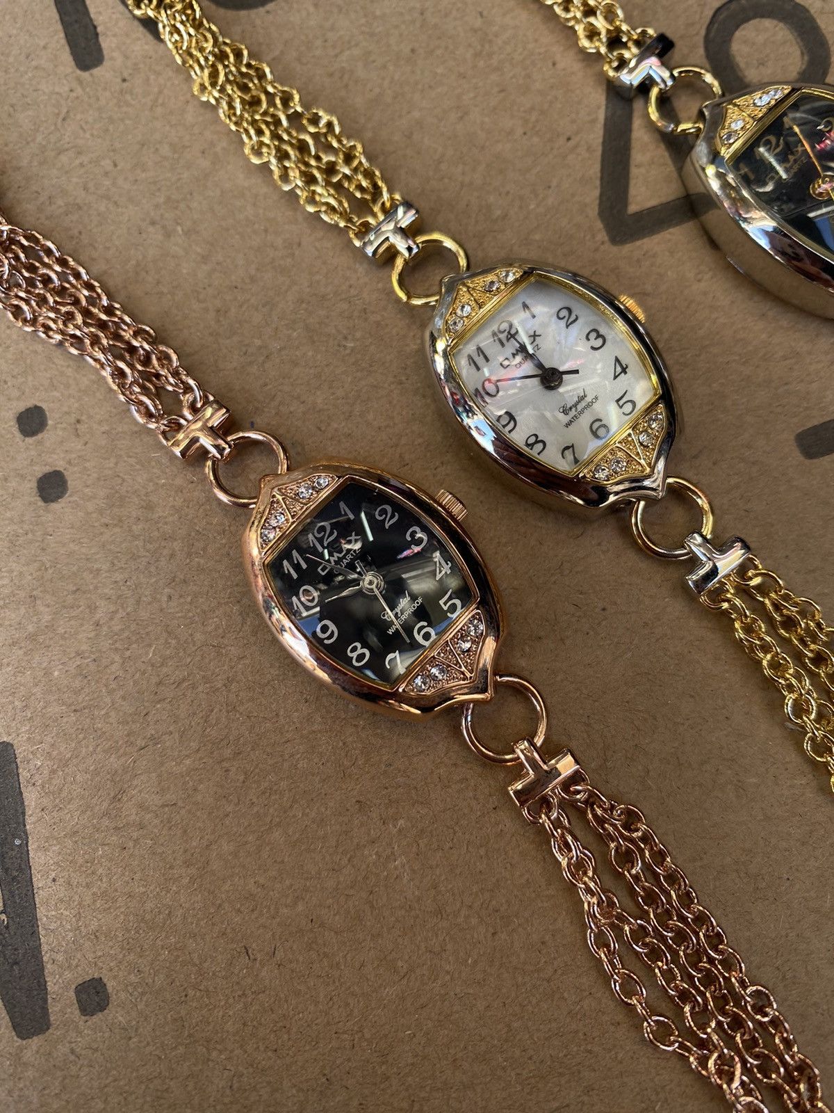 Jewelry × Vintage OMAX x3 Set - Timeless Steel Watches Size ONE SIZE - 3 Thumbnail