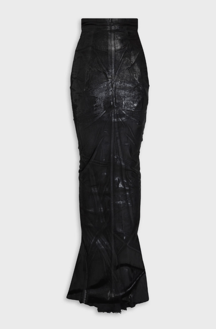 Rick Owens RICK OWENS Dirt Pillar Long Denim Skirt | Grailed