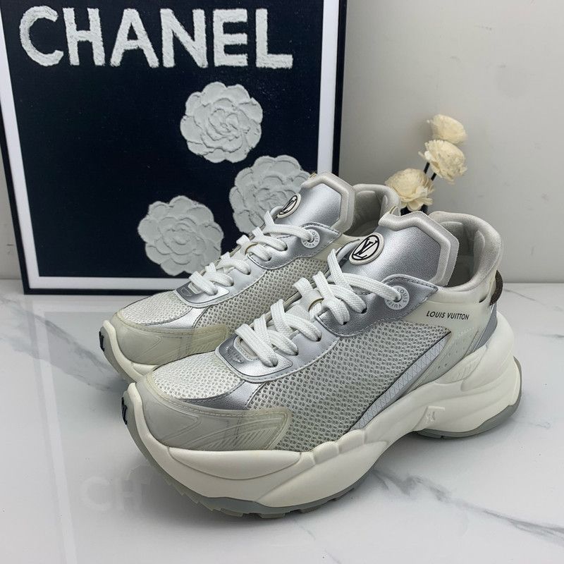 Louis Vuitton Louis Vuitton Run 55 Low Top Sneakers 0079 Size US 5.5 / EU 38 - 1 Thumbnail