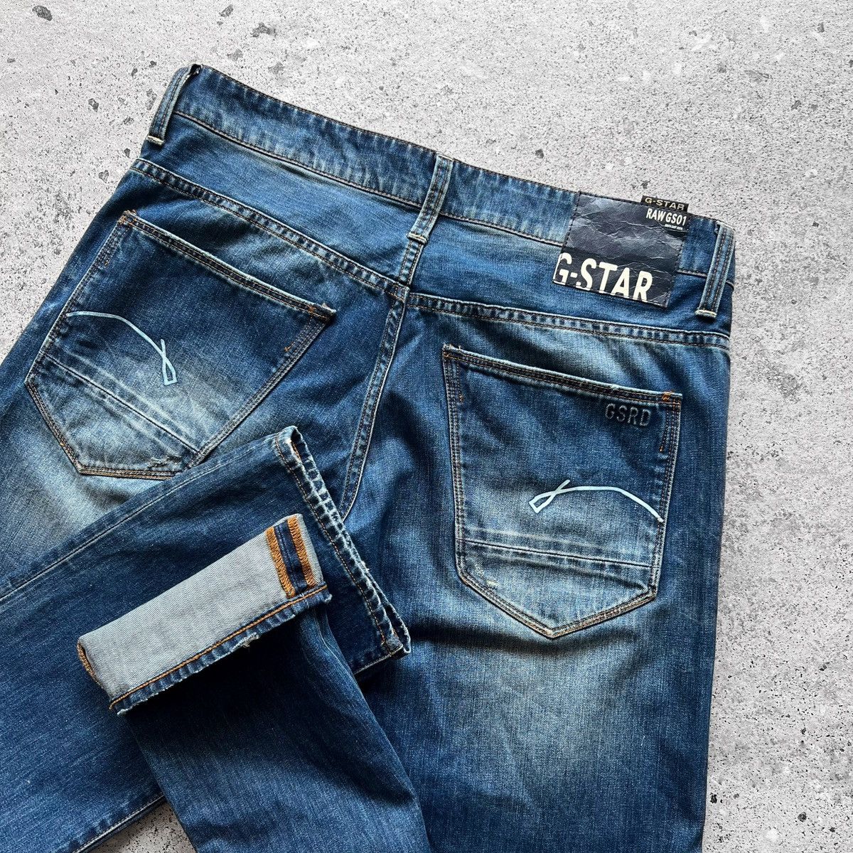 G-Star G-Star Raw Mens Morris Low Straight Blue Jeans Size US 34 / EU 50 - 6 Thumbnail