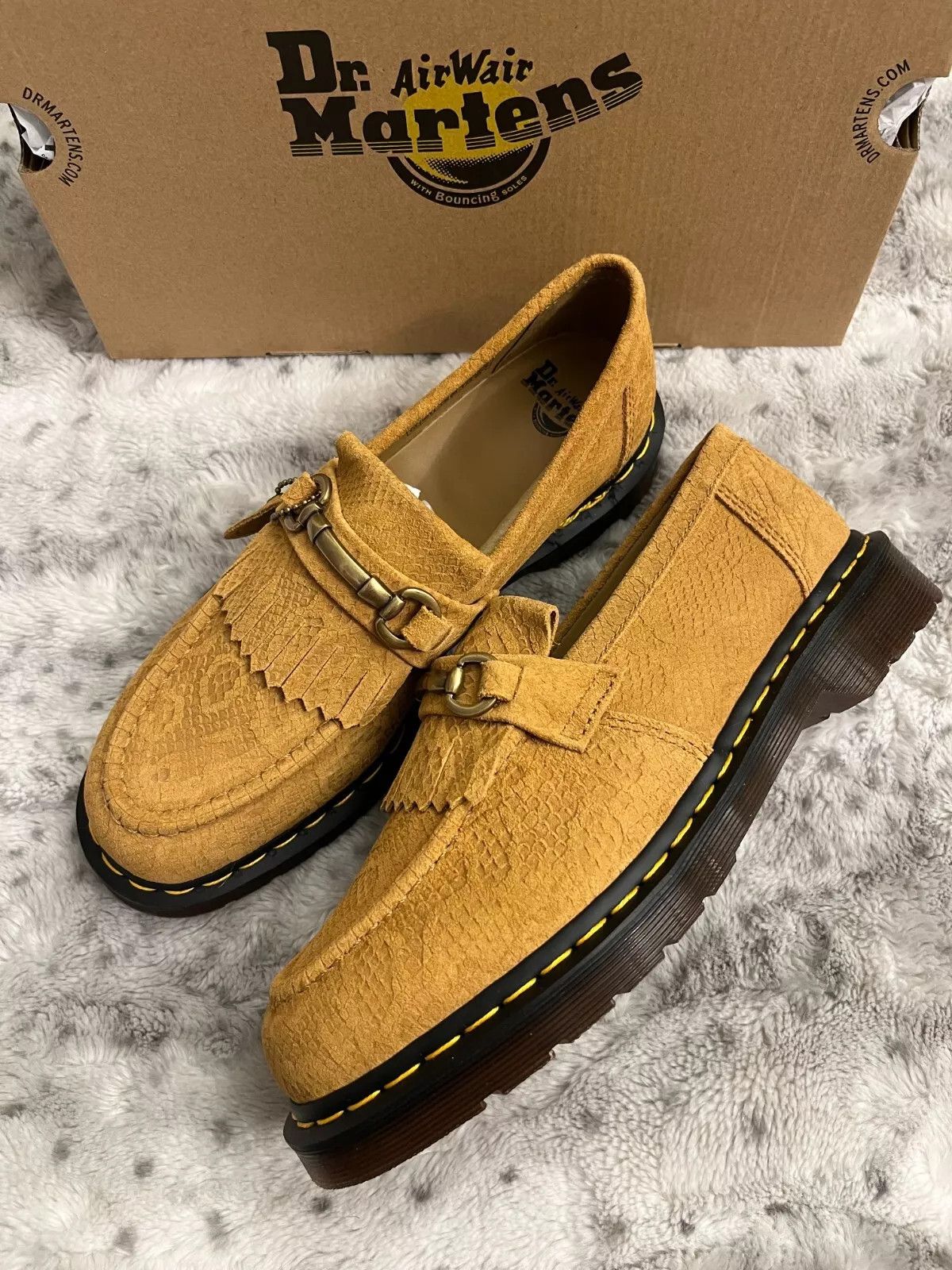 Dr. Martens US M 10 ~ ADRIAN SNAFFLE REPELLO EMBOSS SUEDE KILTIE LOAFERS Size US 5 / EU 37 - 5 Thumbnail