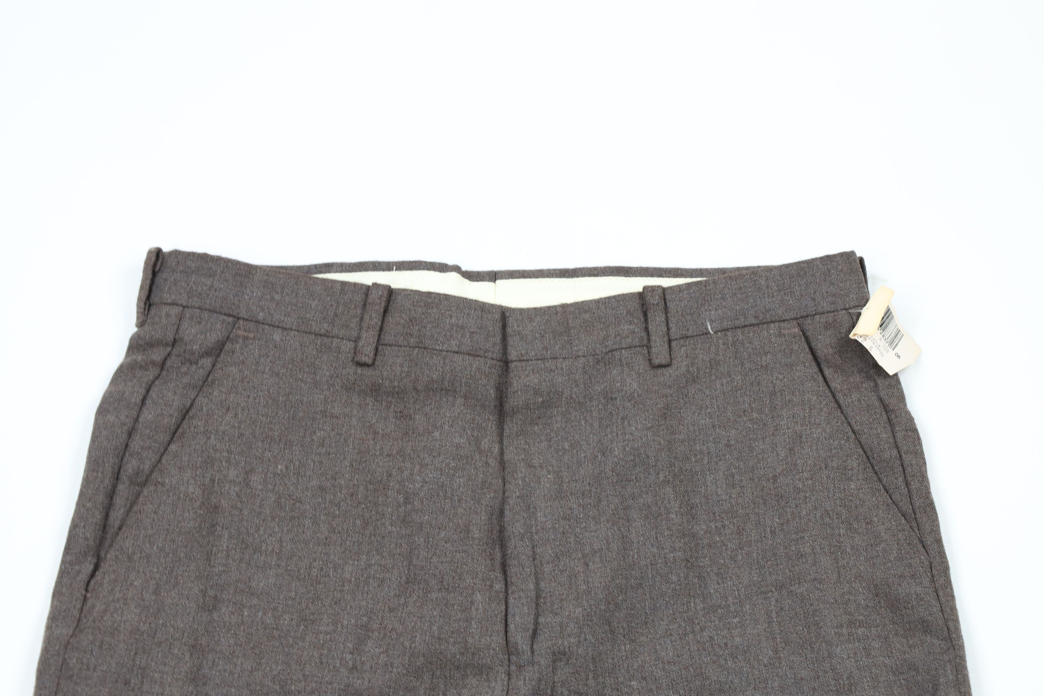 Deadstock Vintage 70s Streetwear Flared Chino Pants Brown