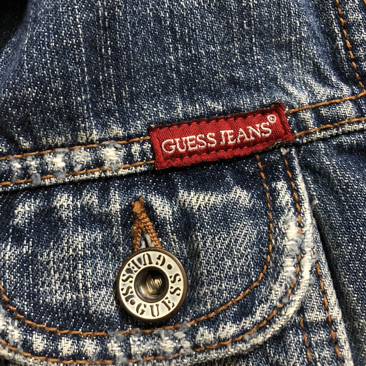 Beauty Beast × Designer × Guess 🖤BLACK FRIDAY🖤 GUESS JEANS VEST JACKET Size XS / US 0-2 / IT 36-38 - 4 Thumbnail