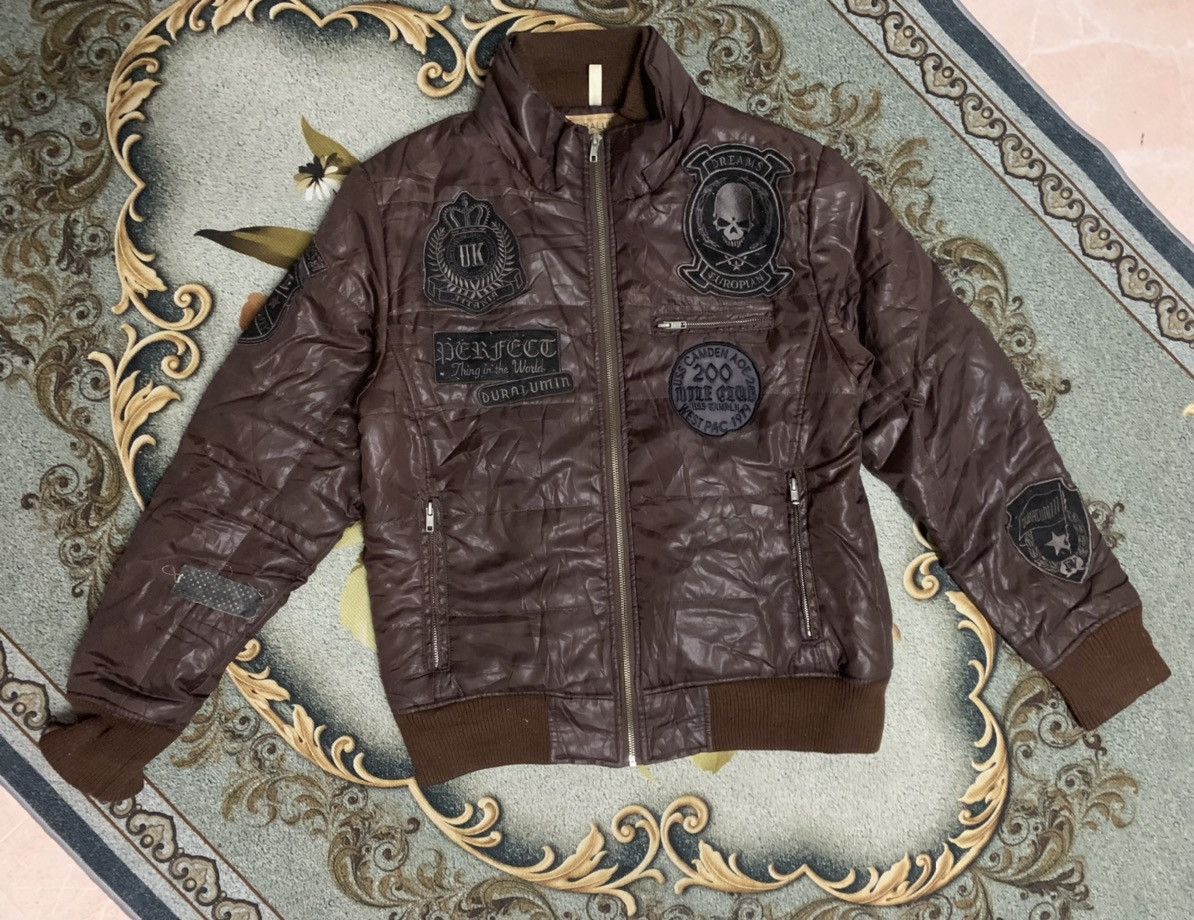 Japanese Brand Vintage DURALUMIN Skull Puffer Jacket Zipper Size US L / EU 52-54 / 3 - 2 Thumbnail