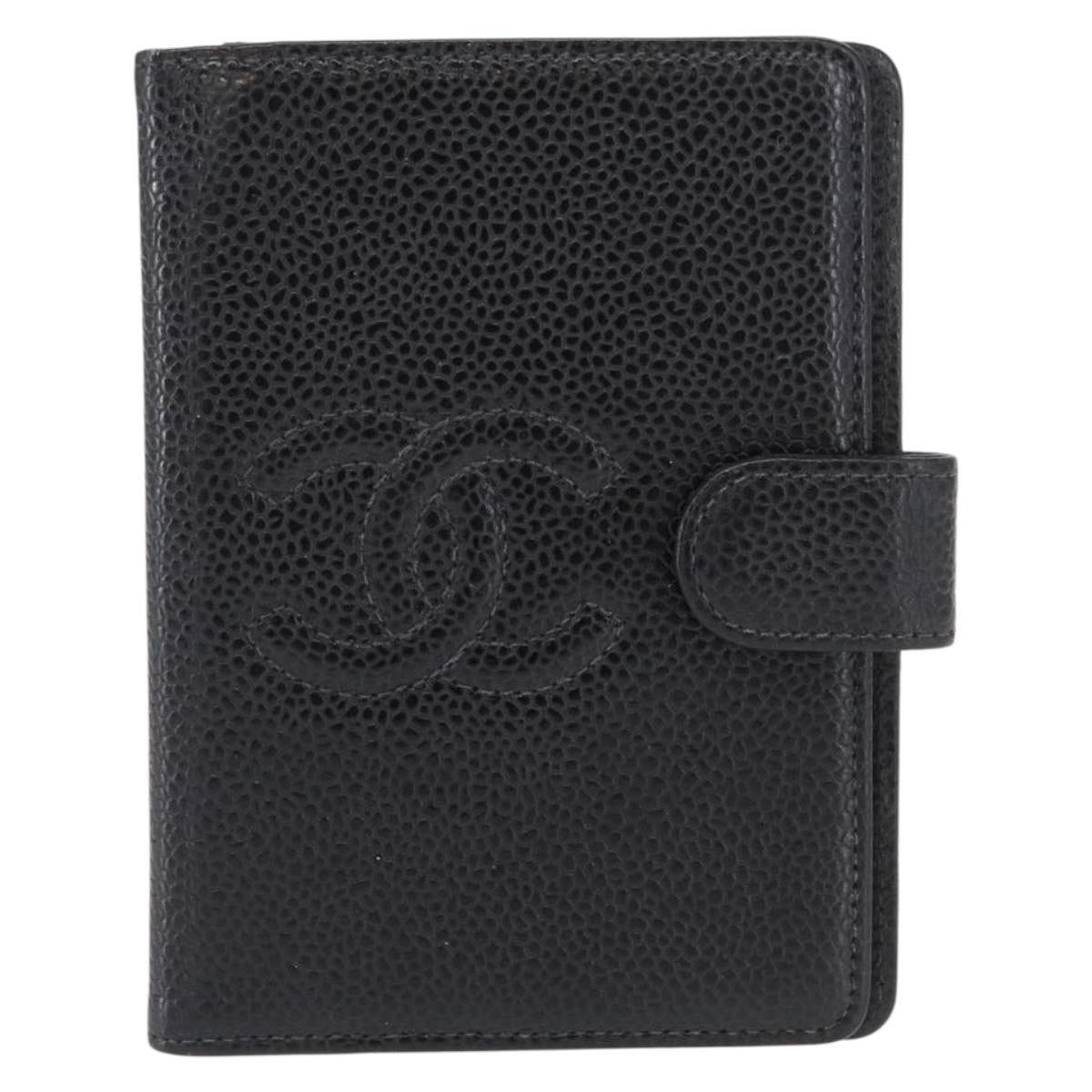 Chanel Chanel Day Planner Cover Caviar Skin Black Gold CC Size ONE SIZE - 2 Thumbnail