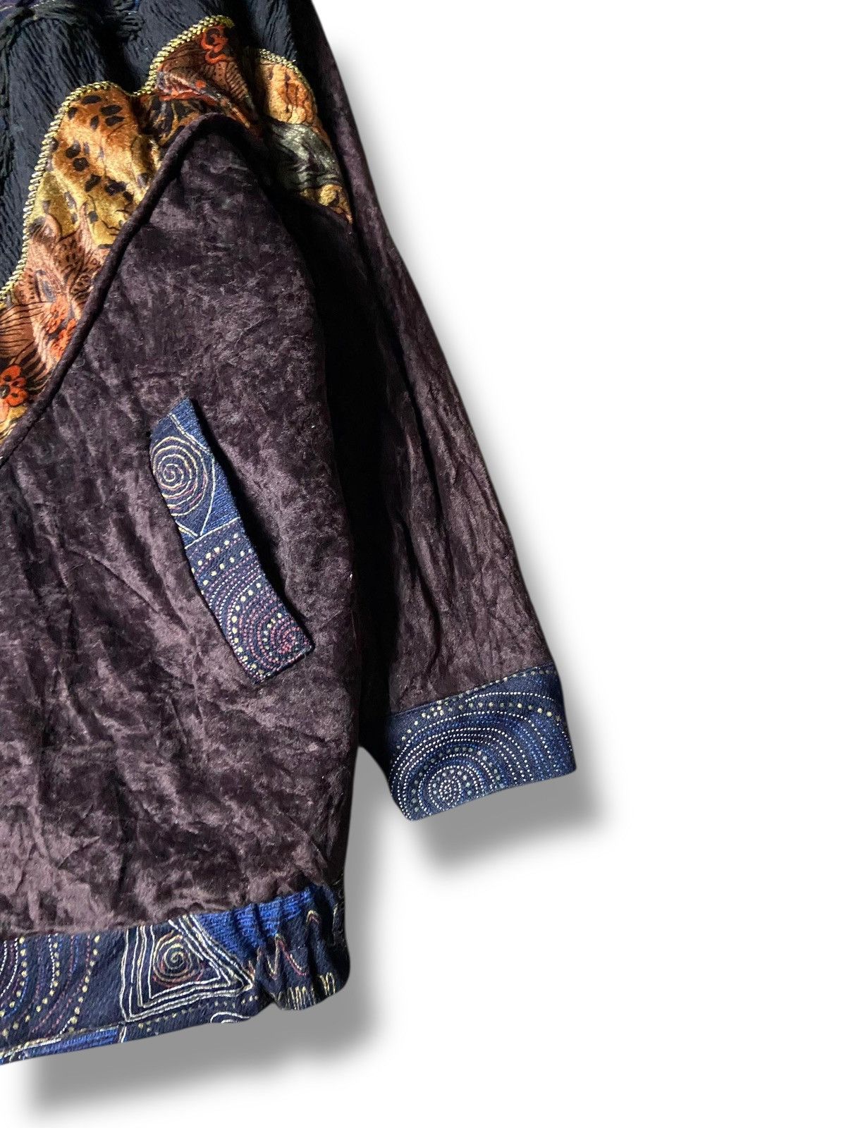 Japanese Brand Bonheur De Votre Velvet Patterned Fabric Jacket (166) Size US M / EU 48-50 / 2 - 3 Thumbnail