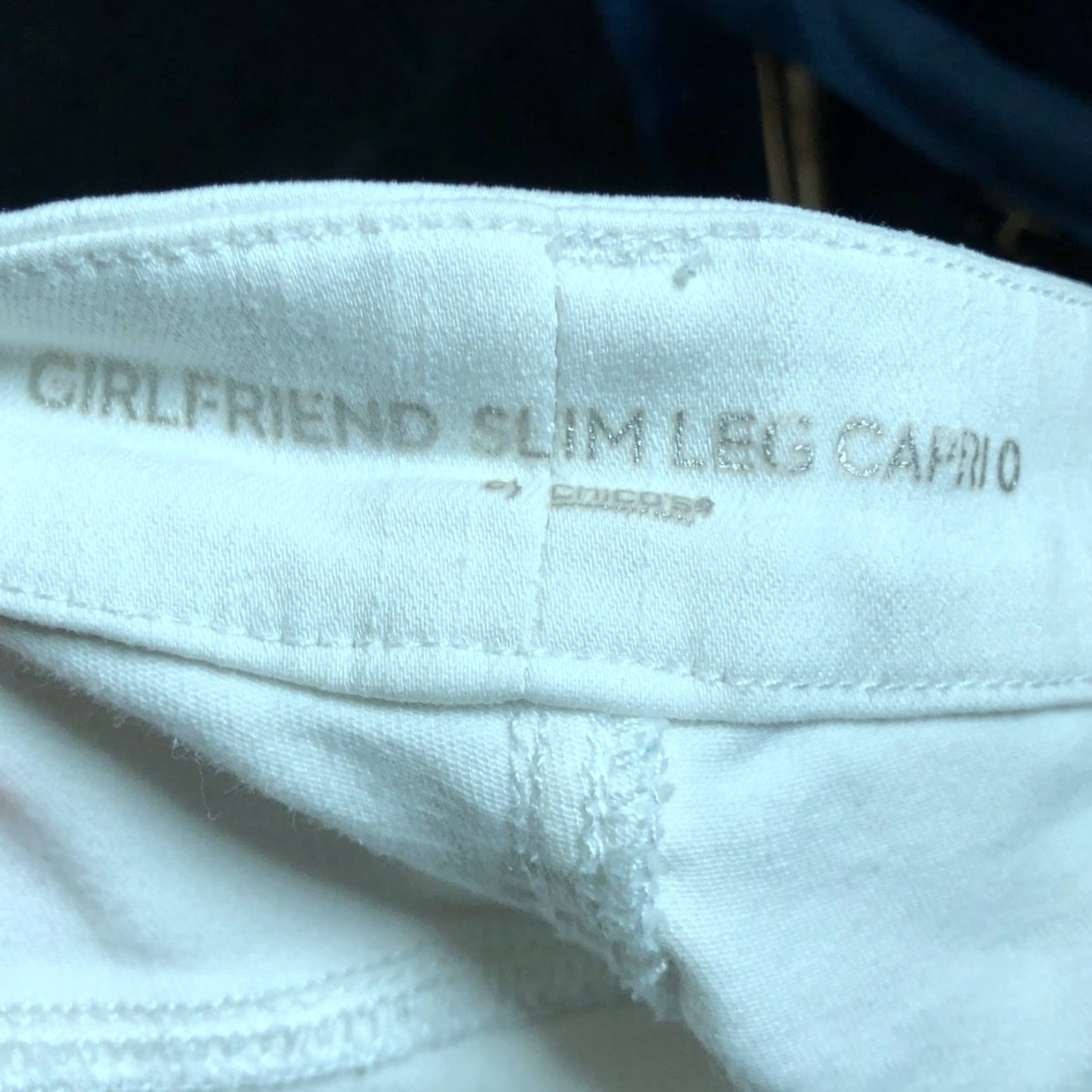 Vintage VINTAGE Chico's Womens Jeans White Mid Rise Girlfriend Slim Lace Leg Capri Stretch 0 S Jeans Womens White Mid Rise Capri Stretch Girl? Size 29" - 4 Thumbnail