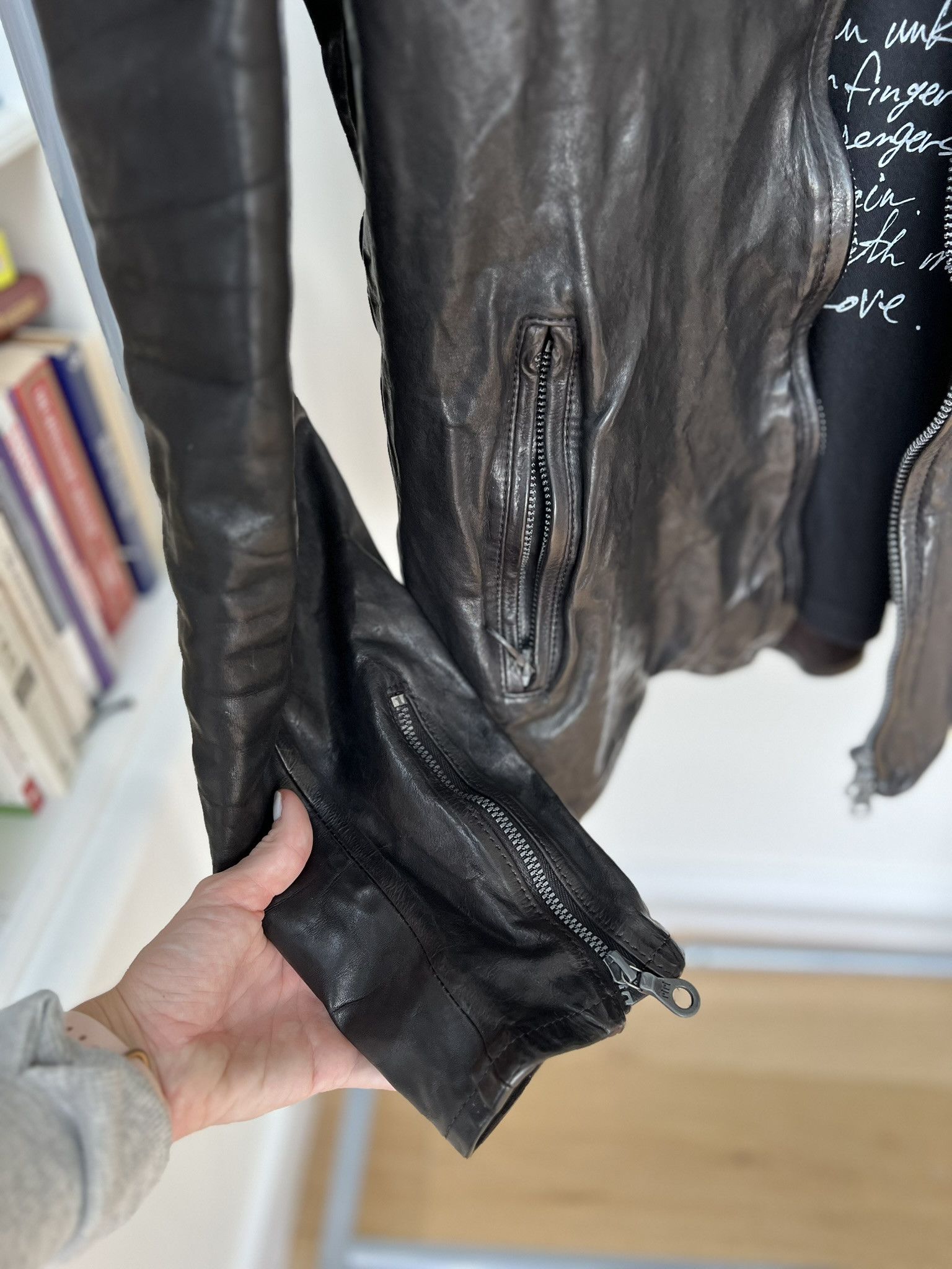 Isamu Katayama Backlash Isamu Katayama Backlash Leather Jacket with Poem Size US XXL / EU 58 / 5 - 4 Thumbnail