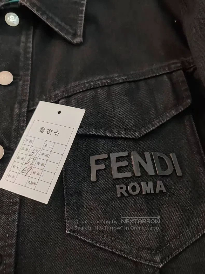 Fendi Fendi Logo Printed Denim Jacket Size US M / EU 48-50 / 2 - 5 Thumbnail