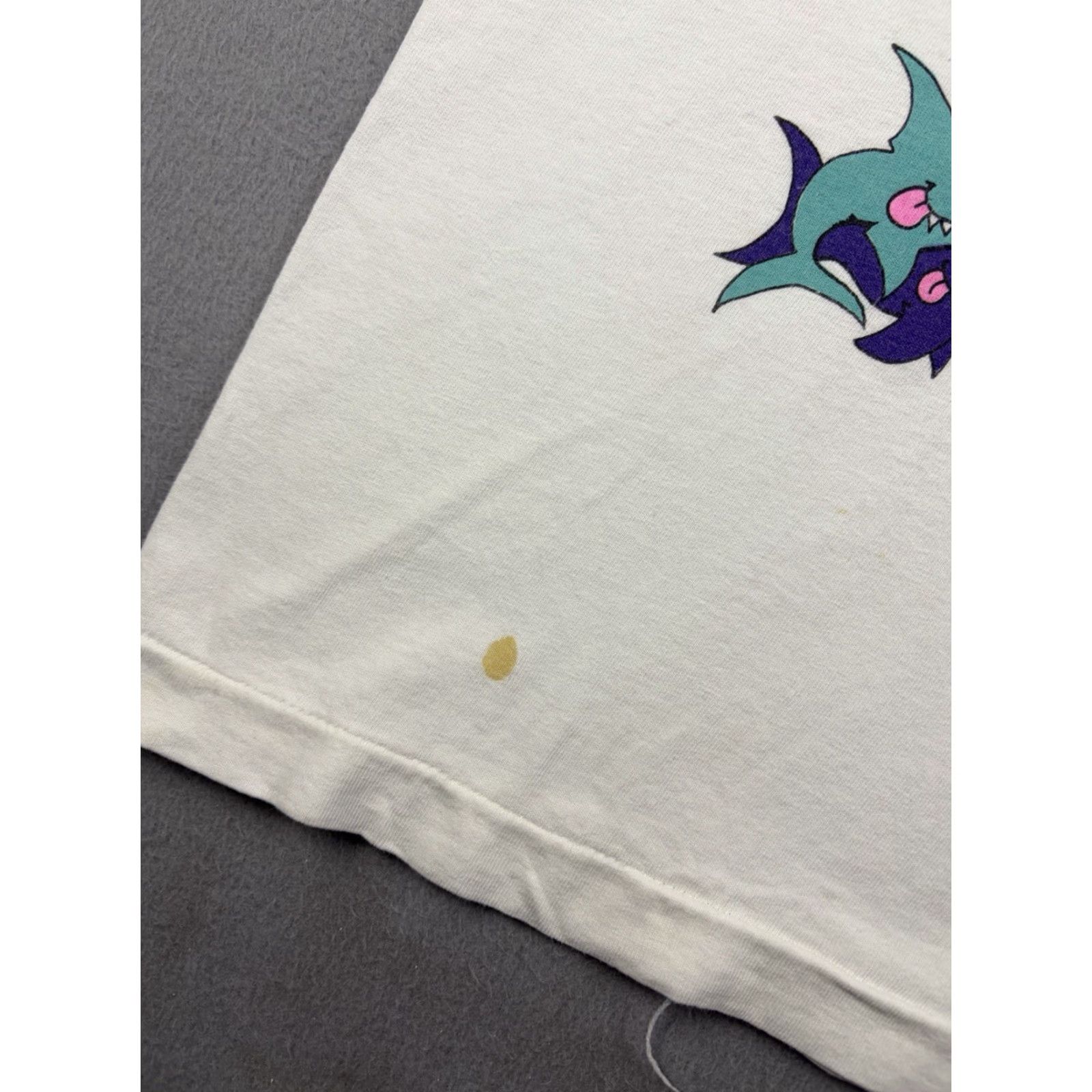 Fruit Of The Loom VINTAGE Fruit of the Loom T-Shirt Sea Of Love Funny 90s White XL Men Short Sleeve Crew Neck Graphic Print Cotton Regular Size US XL / EU 56 / 4 - 3 Thumbnail