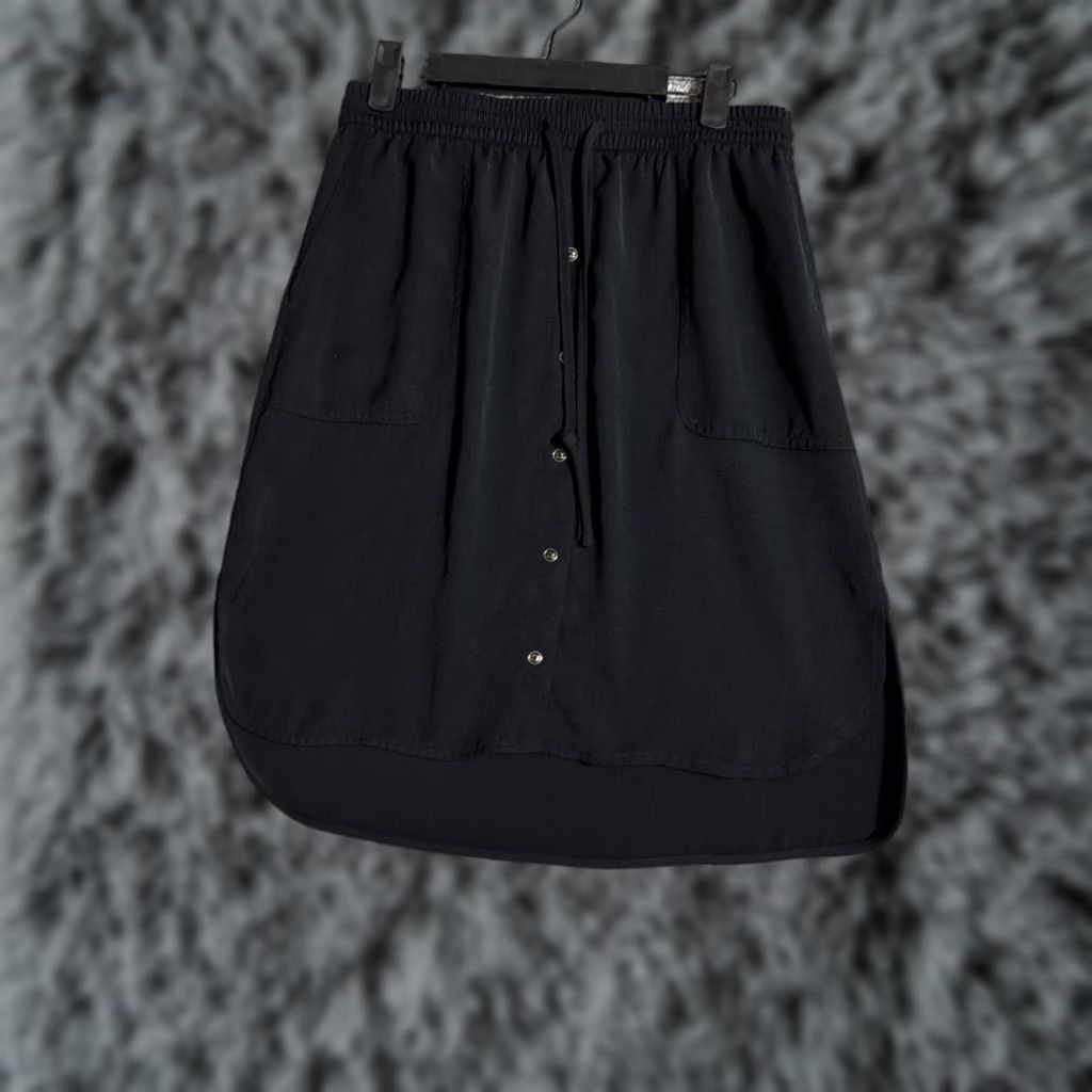 Apt. 9 APT 9 Midi Skirt Size Small Black Elastic Waist Pockets A-Line Office Streetwear Minimalist Edgy Lagenlook Women’s Midi Skirt Size 28" / US 6 / IT 42 - 1 Thumbnail