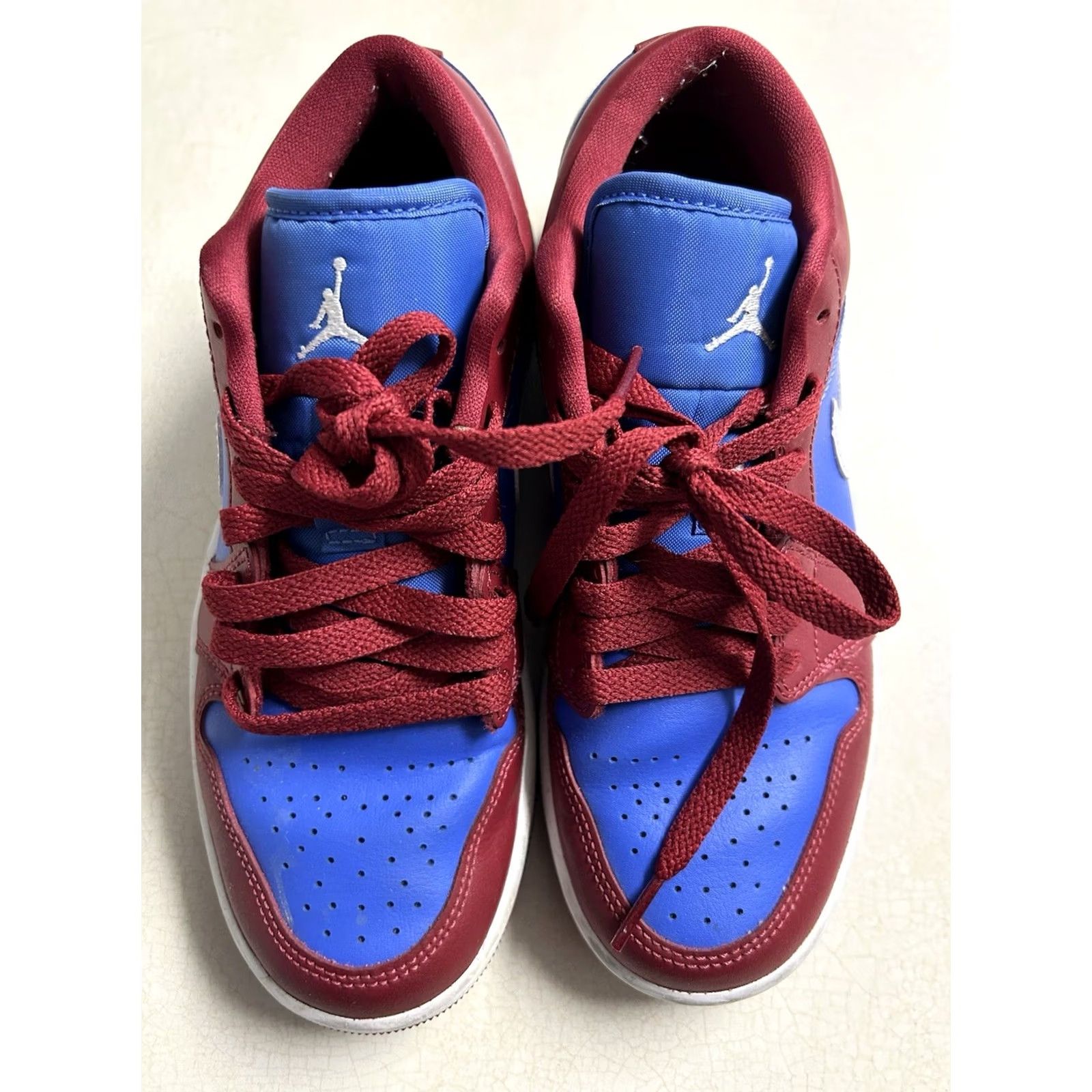 Jordan Brand Nike Jordan 1 Low Pomegranate Medium Blue WOMEN'S Sz 6 DC0774-604 Shoes Low Top Lace Up Multicolor 2021 2022 Air Jordan Sneakers Women Size US 6 / IT 36 - 4 Thumbnail