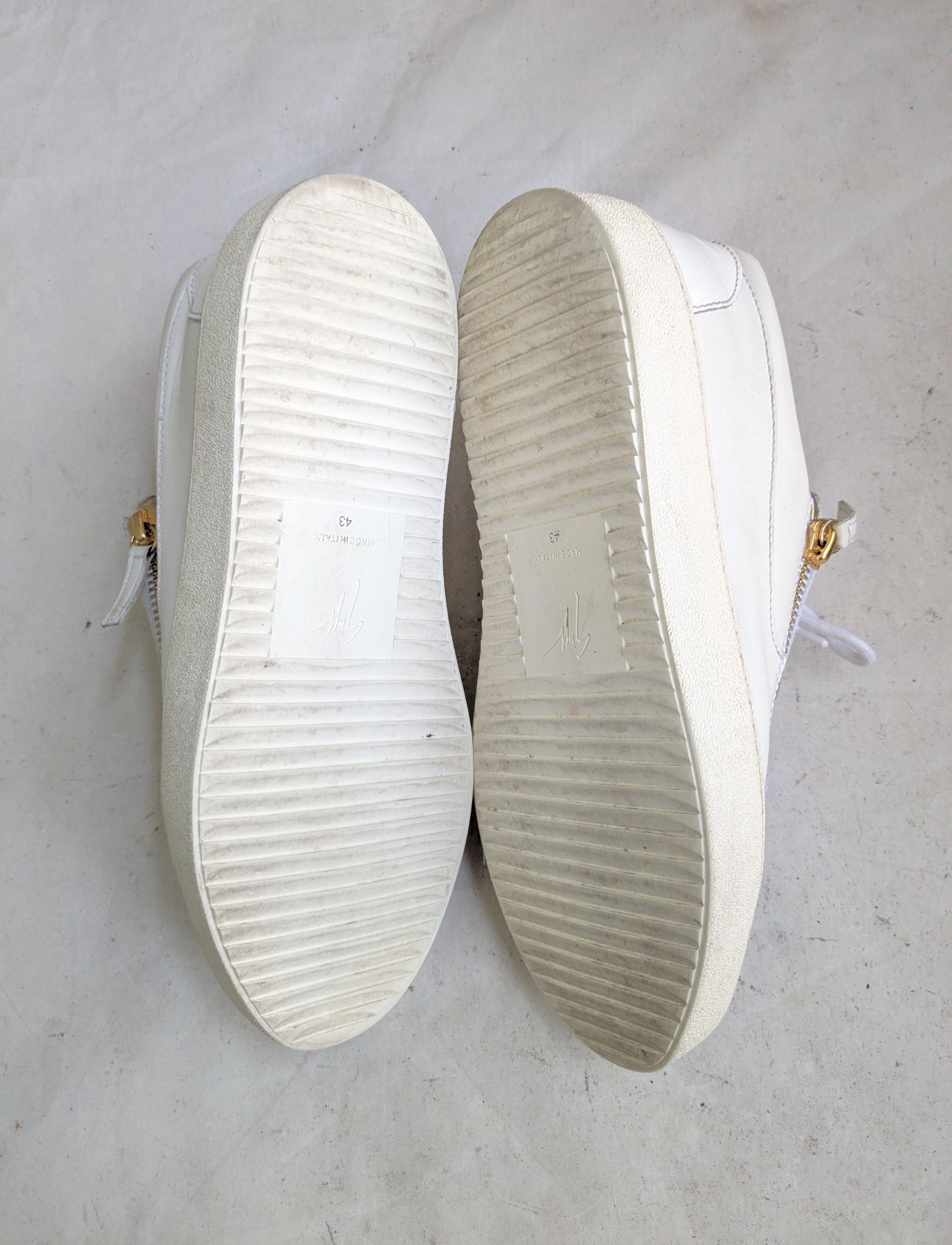 Giuseppe Zanotti Giuseppe Zanotti Sneakers White 10 43 Low Tops Leather Size US 10 / EU 43 - 12 Thumbnail