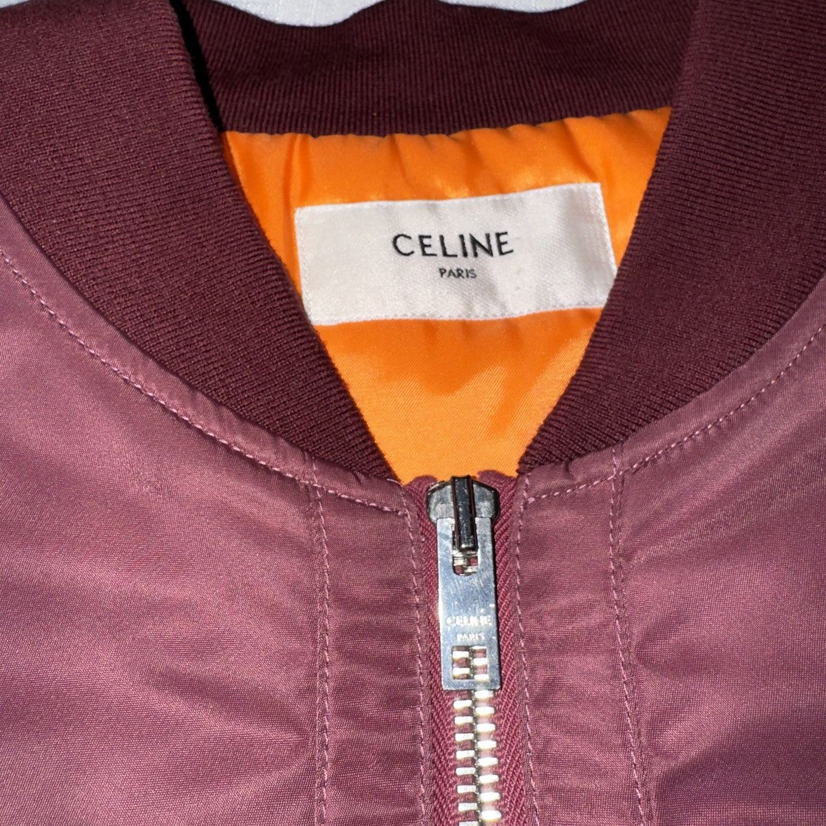 Celine Celine Studded Bomber Jacket (Bordeaux) Size US XL / EU 56 / 4 - 5 Thumbnail